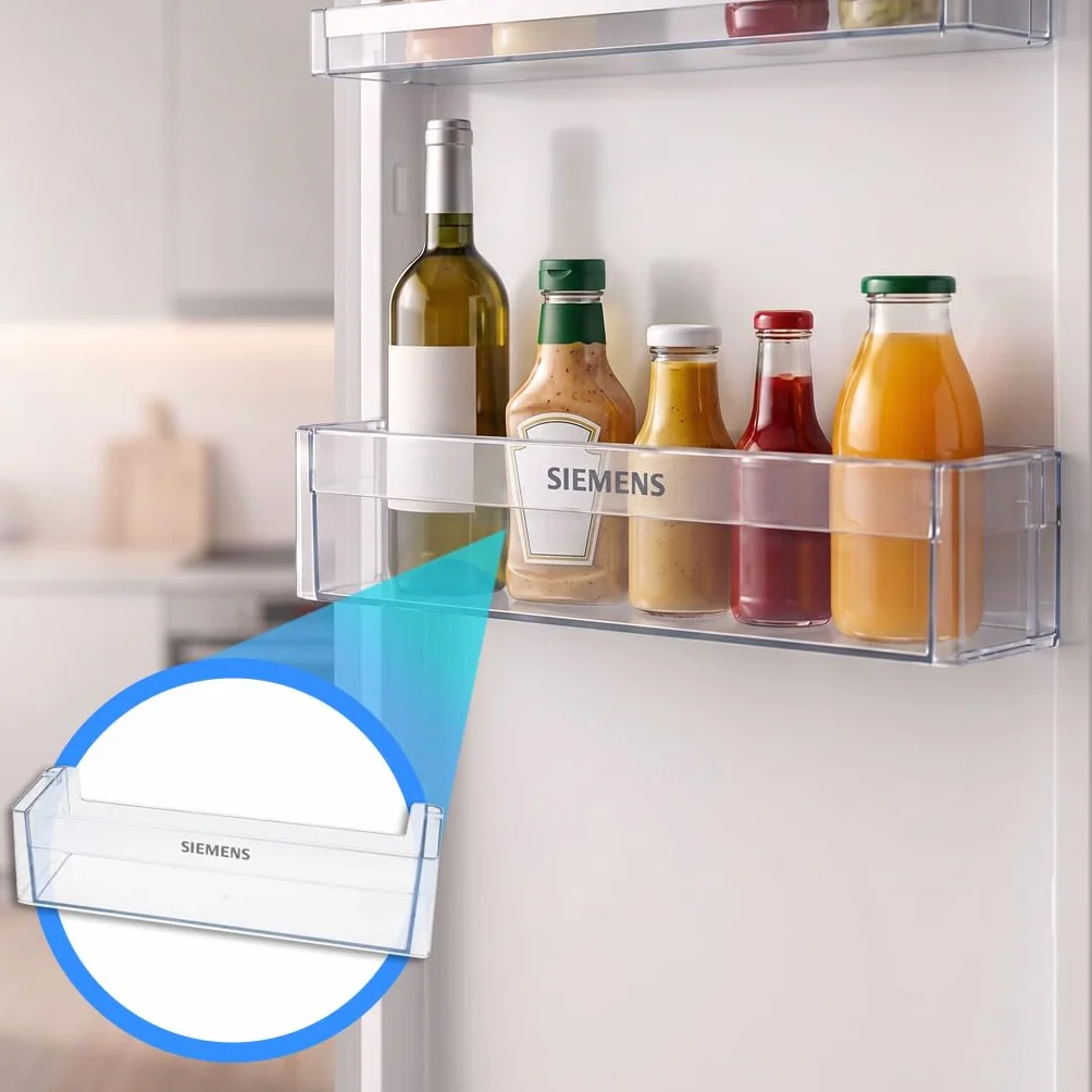 Anakel Home Estante Botellero 00704405 Compatible con Frigoríficos Siemens, Bosch KG36VVW305 | Recambio Puerta Nevera | 44 x12,2 x10 cm | Fácil Instalación | Repuesto Original de Alta Calidad