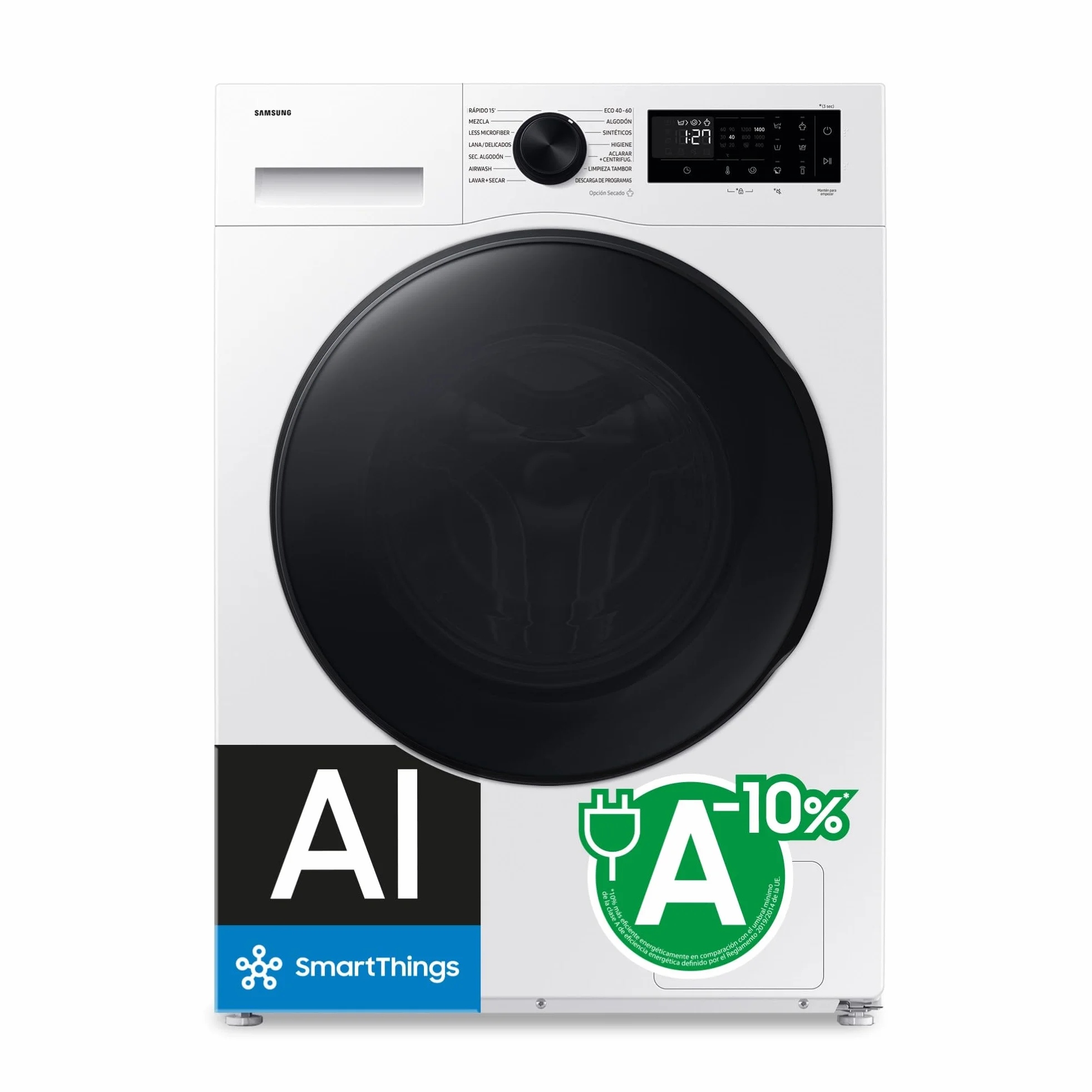 Samsung Lavasecadora AI 11kg/6kg AI EcoBubble Clase D/A Blanca WD11DG5B15BEEC