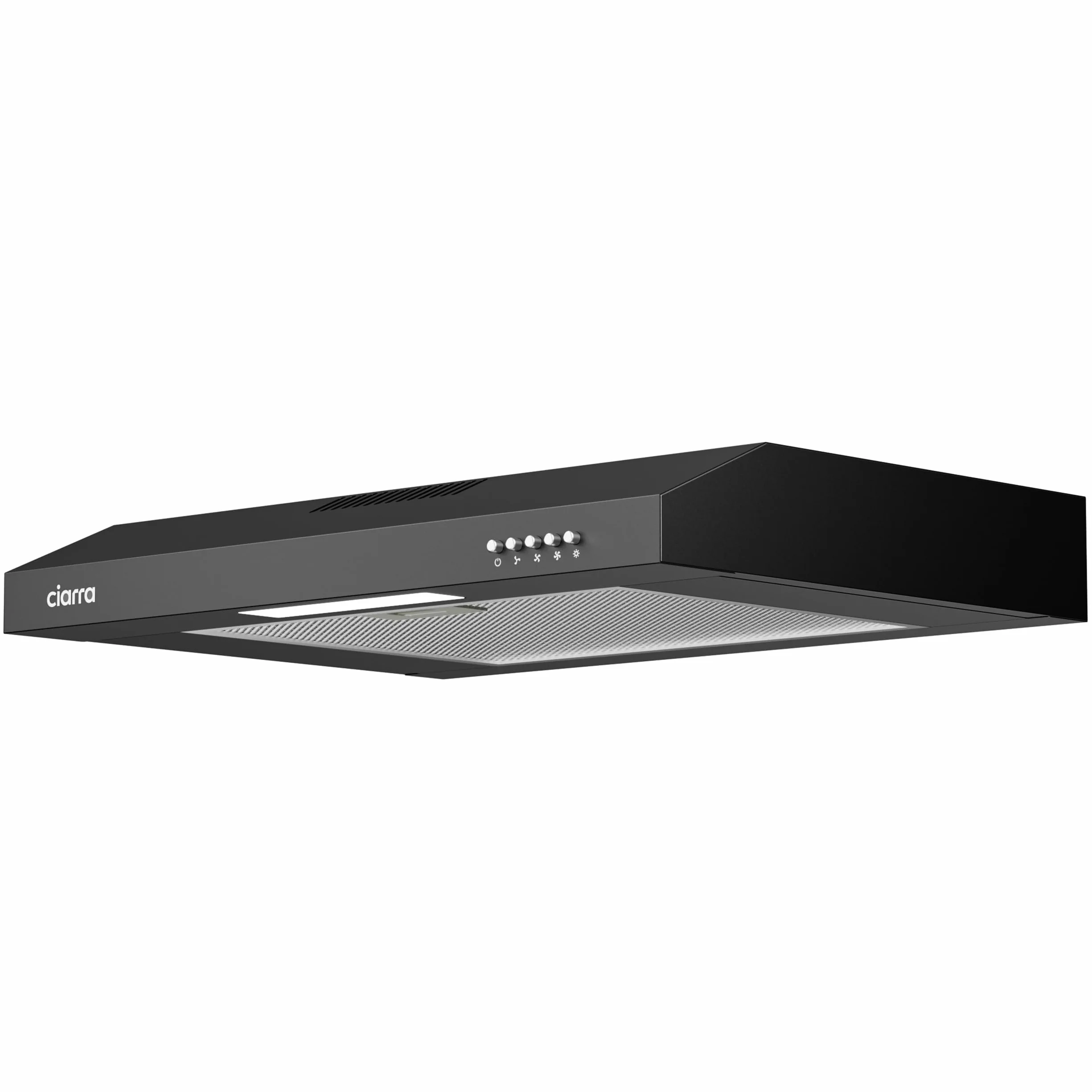 CIARRA CAB6903B Campana Extractora 60 cm Extractor Cocina 220m³/h 75W 3 Velocidades Cocina extractora integrada with Filtros de Aluminio