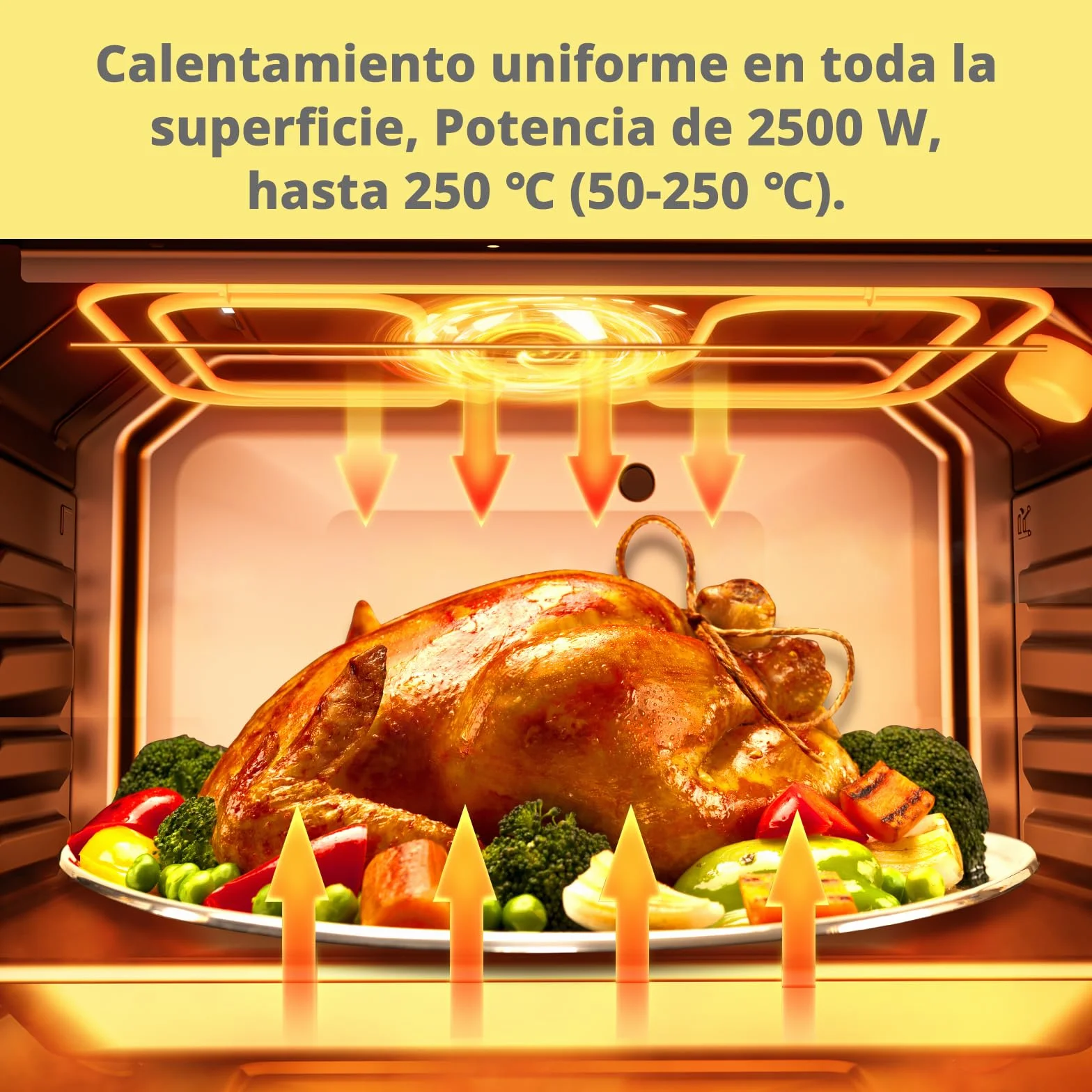 COMFEE' CBO60M80M1-BK Horno empotrable de 60 cm y 60 litros con 8 funciones, freidora de aire, cocción multifase, puerta extraíble, fácil limpieza, limpieza con vapor, color negro
