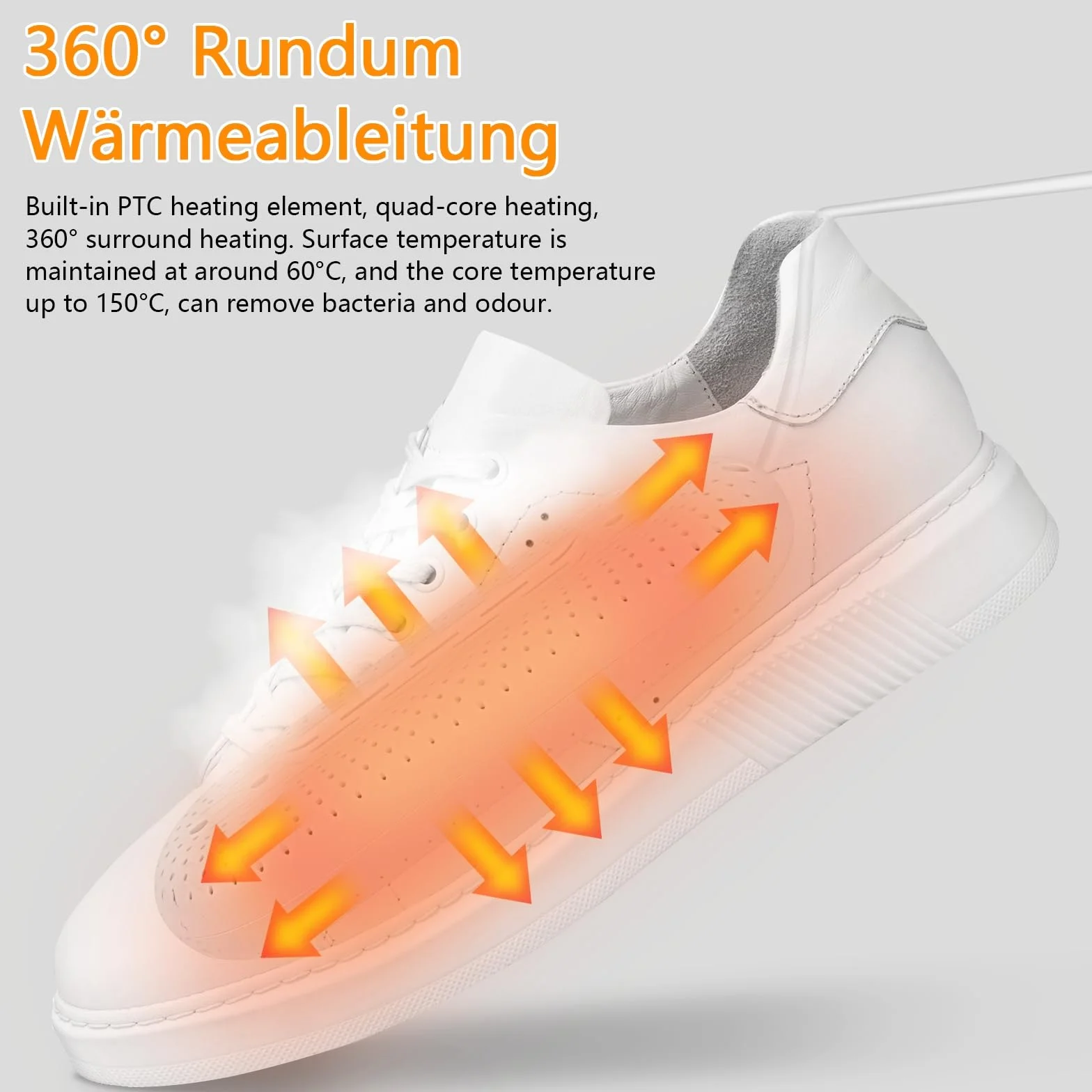 Secador de Zapatos Eléctrico - Secador de Zapatos Eléctrico Portátil 360ª Secado con enchufe europeo, secador de zapatos botas de fútbol para zapatos, guantes, calcetines, botas de esquí