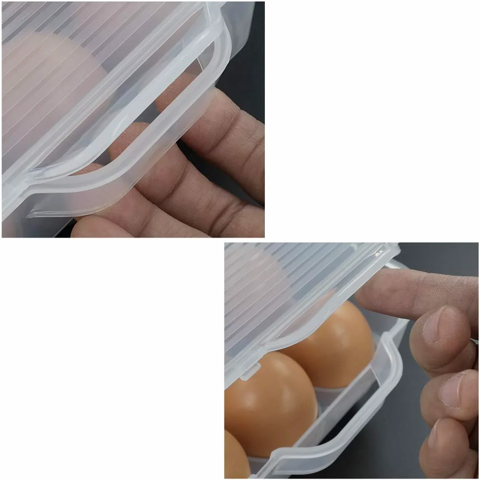 Organizador de huevos para frigorífico (4 unidades, plástico), transparente