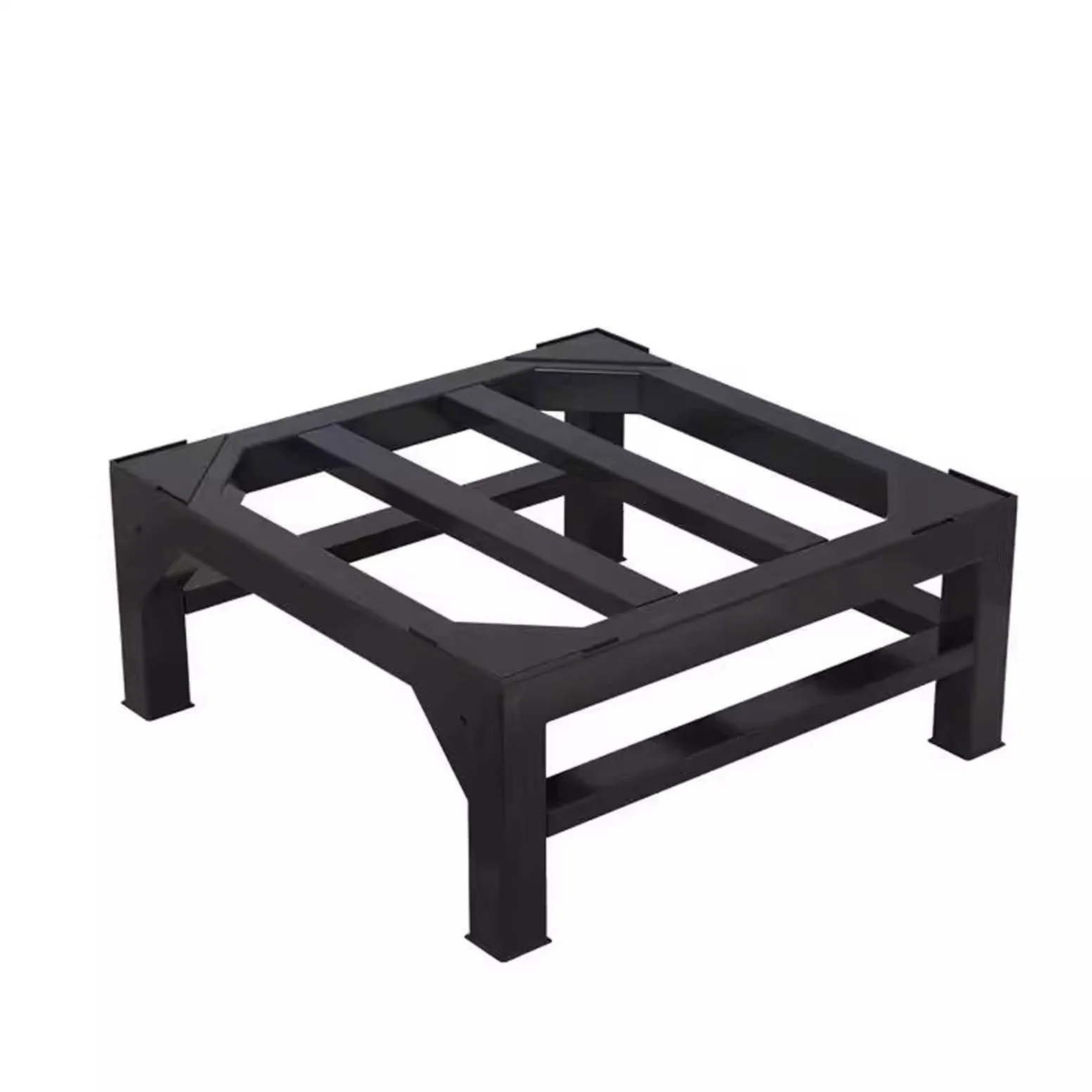 Base de lavadora con doble marco | Estante resistente para lavadora/secadora | Pedestal de acero recubierto de polvo | Diseño duradero y fiable | Color negro