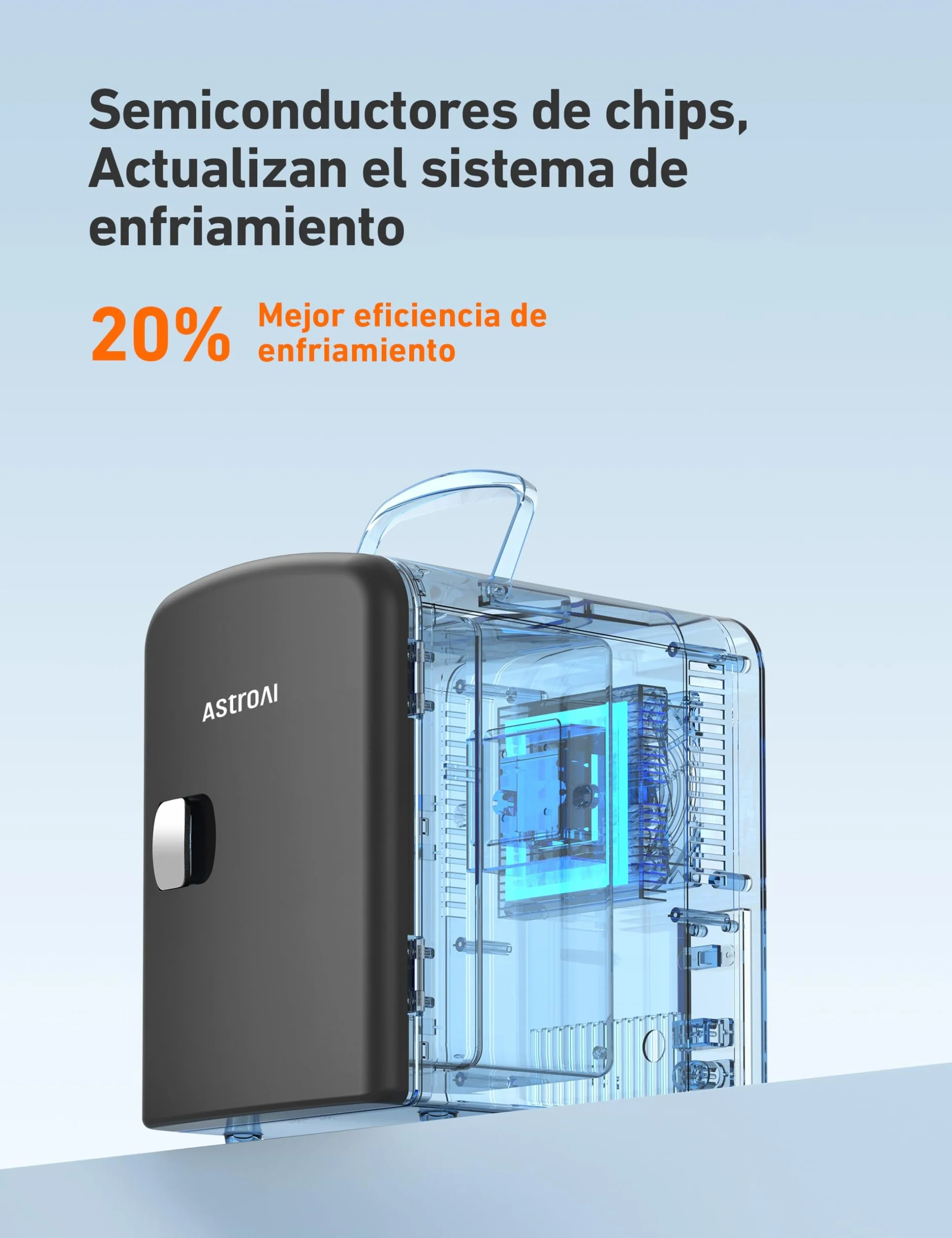AstroAI Nevera Pequeña Portátil, Mini Nevera con el Volumen de 4 Litros, Frigorificos Pequeños, Mini Frigorífico Para Coche, Dormitorio, Bebidas, Cosméticos y etc. (Negro)