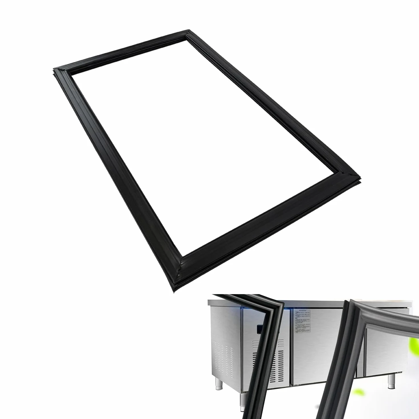 Universal Junta Puerta para Congelador Frigorífico Refrigerador Nevera Magnética Sello Junta de Goma,Negro