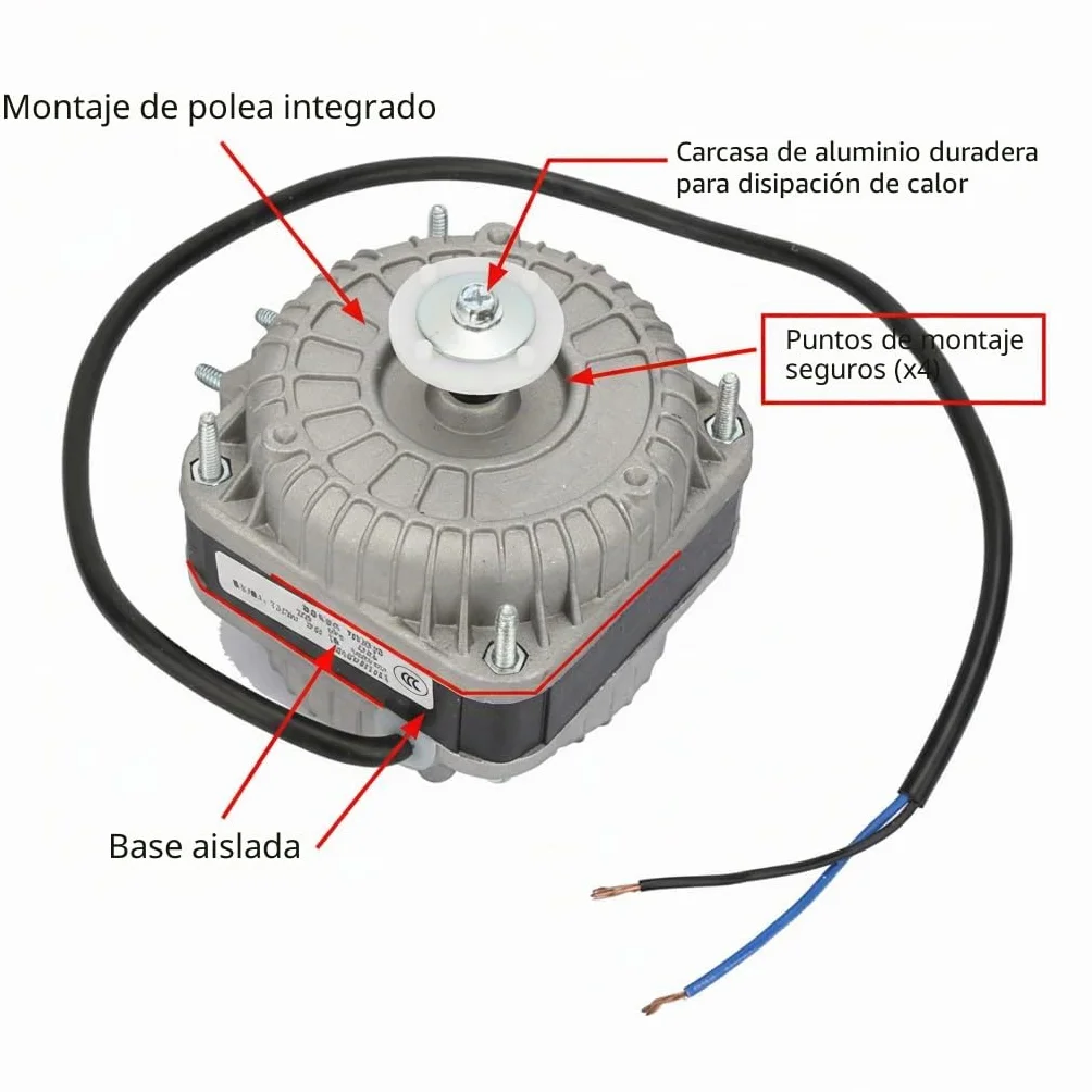 Motor de Ventilador Enfriamiento YZF10-20 Motor de Condensador Alta Velocidad Motor de Disipación de Calor 33W 220V 0.25A