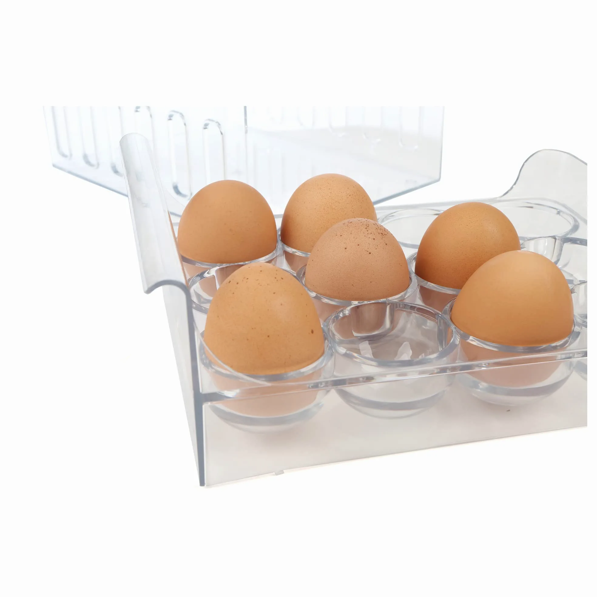 Mind Reader STEGG12-CLR - Cajón apilable para almacenamiento de huevos, plástico, transparente