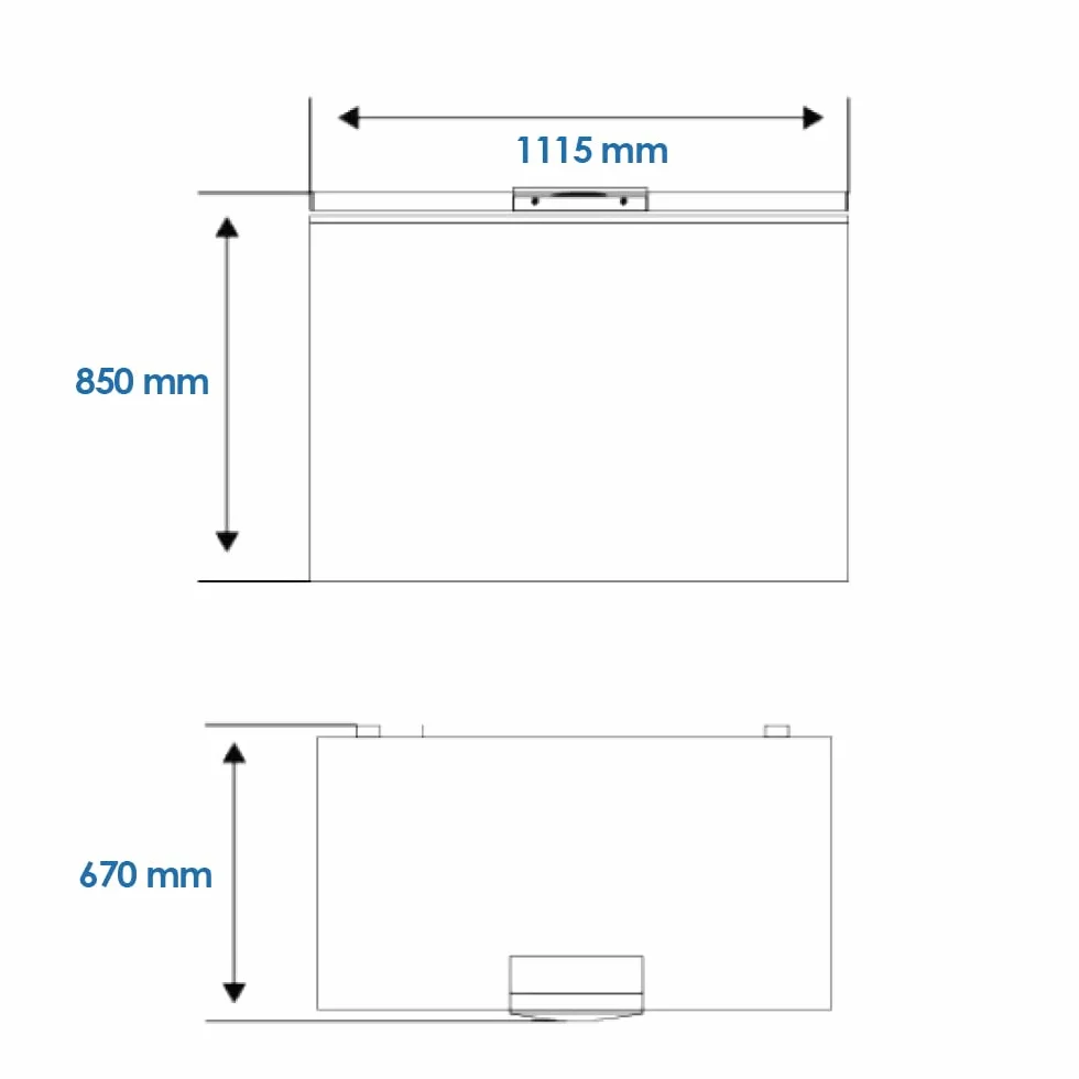 Hyundai Congelador Horizontal Blanco HCH300EDW00. Capacidad 290 Litros, 2 Cestas, Bajo Nivel Sonoro, Eficiencia Energética Clase E