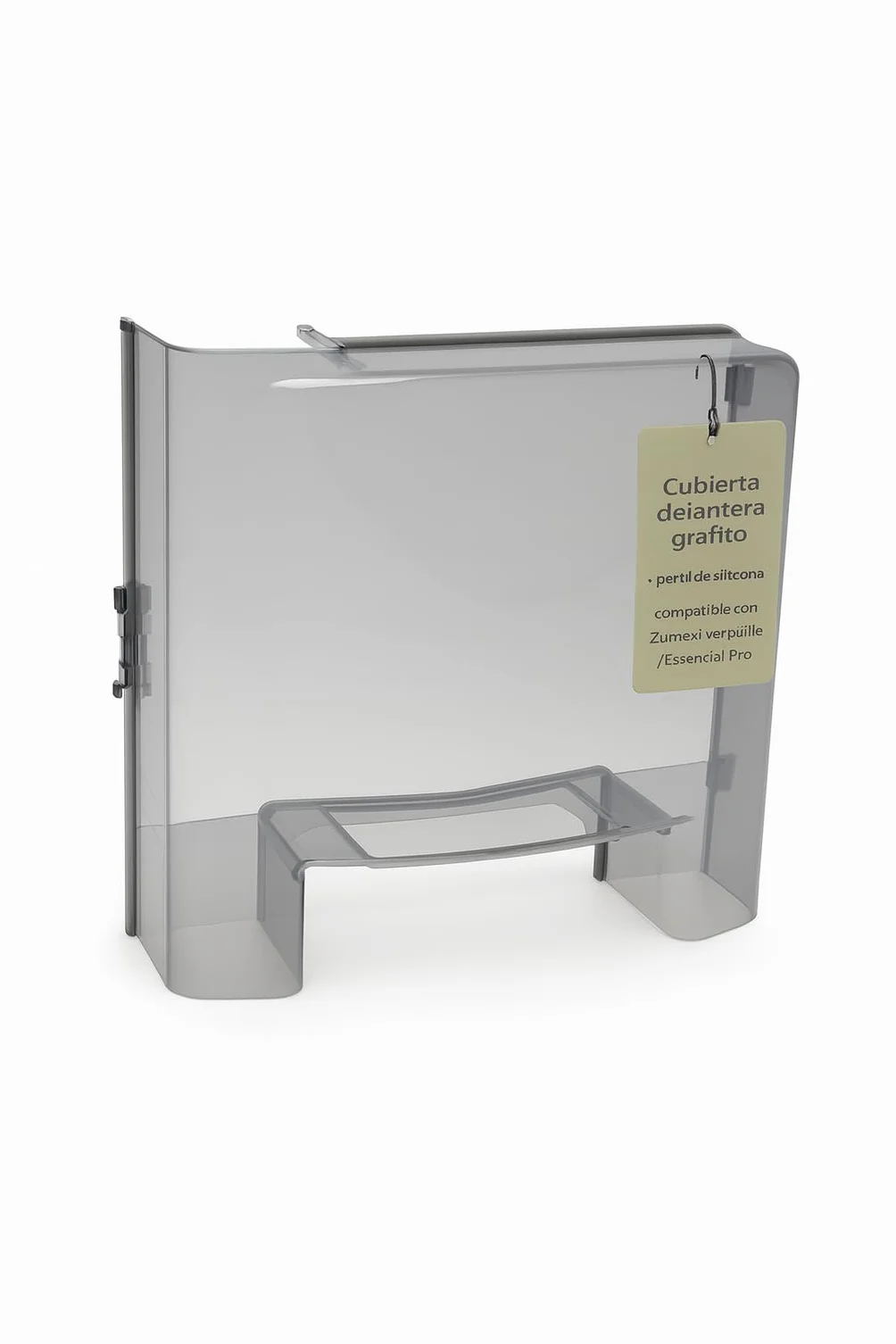 CubetasGastronorm Cubierta Delantera Tapa Frontal Plástico Grafito con Perfil Silicona para Exprimidor compatible Zumex Versatile Essential Pro Ref S3300930:01 450x435 mm Recambio Profesional Original