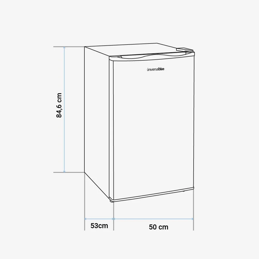 UNIVERSALBLUE Congelador Bajo Encimera Blanco | Congelador Arcón Refrigerador Vertical | Volumen 73 litros | 2 cajones abatibles + 1 | Clasificación E | Puerta Reversible |