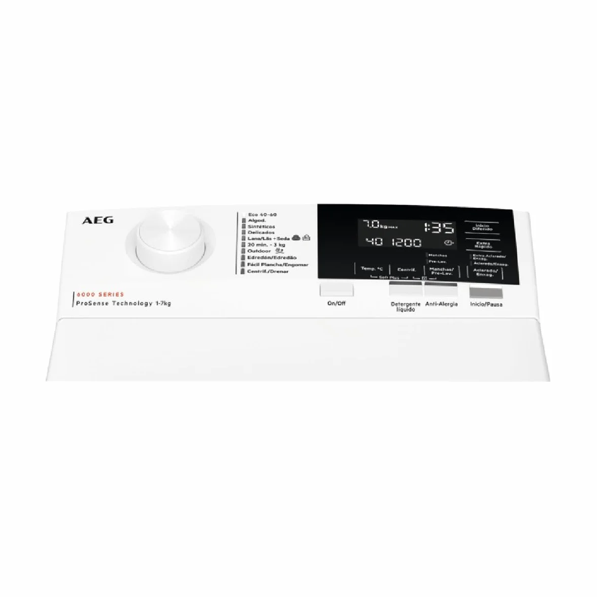 AEG Lavadora de Carga Superior 7 Kg 1300 rpm Serie 6000 Blanca Clase A