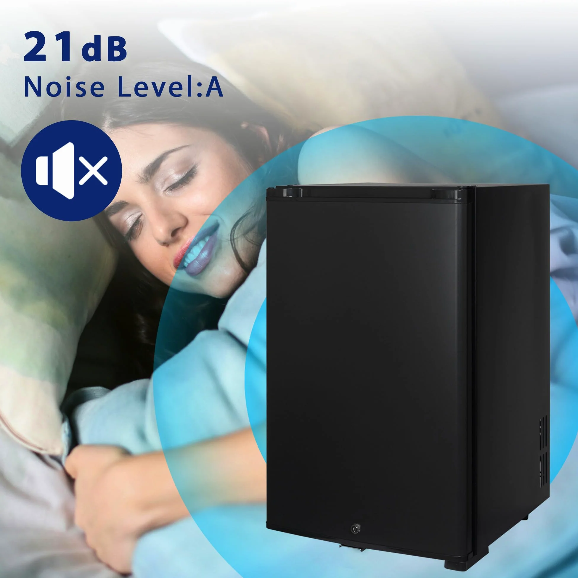 Smad Nevera Camping 12v 220v, Nevera 12v Camper, Frigorifico Caravana para Coche, Caravana, Autocaravana, Oficina, Casa de Campo, Negro, Sin Ruido