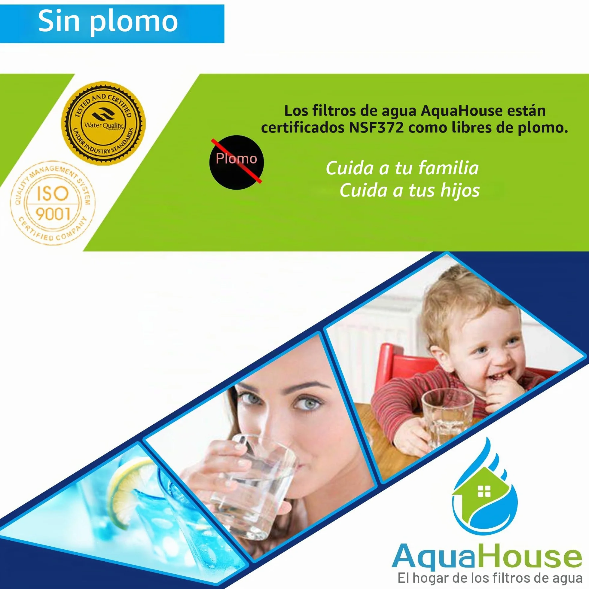 4x AquaHouse UIFH Compatible para Haier 0060823485A Kemflo Aicro filtro de agua para refrigeradores Haier, CDA, Firstline, Frigistar