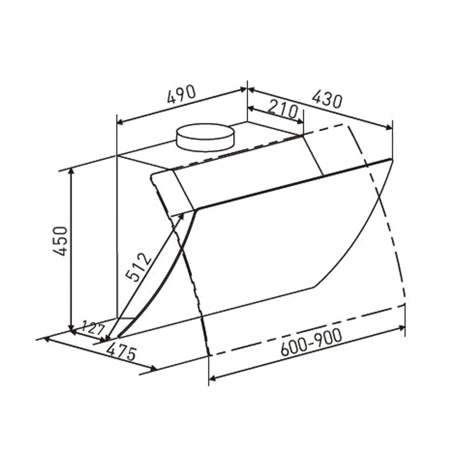 Klarstein Annabelle 60 - Campana extractora de humos, Extractor de pared, Absorción y ventilación, 3 niveles, Absorción de 595 m³/h, Acero inoxidable, Autoapagado, 2 filtros de carbono, Negro