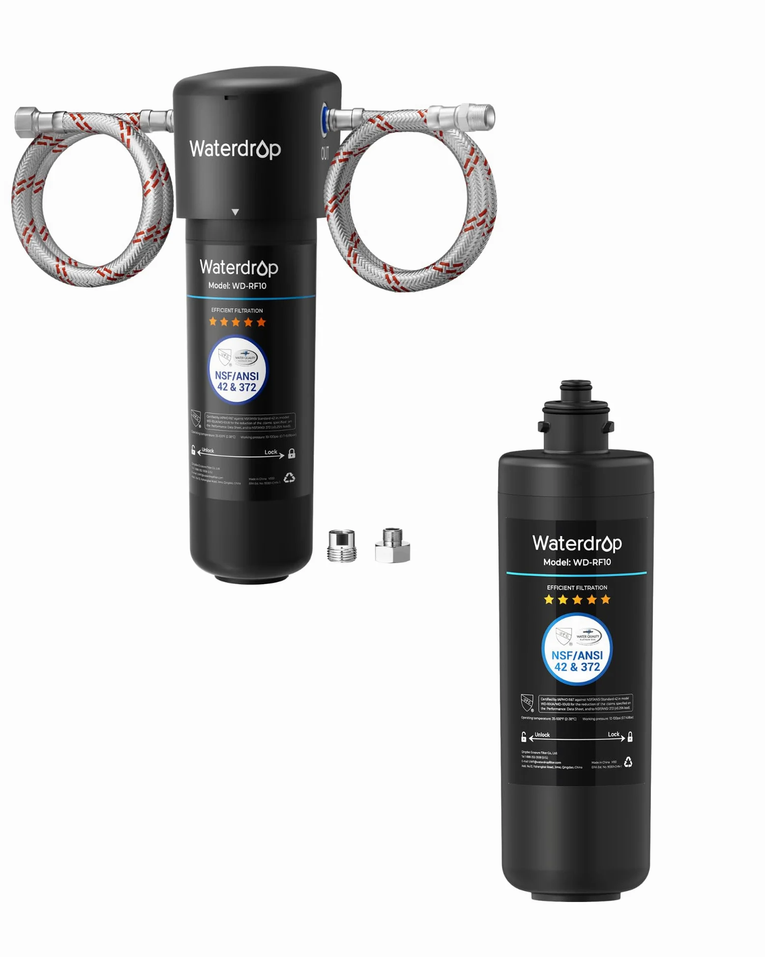 Waterdrop 10UA Sistema de Filtro de Agua para Debajo del Fregadero (Con 1 Filtro Aggiuntivo)