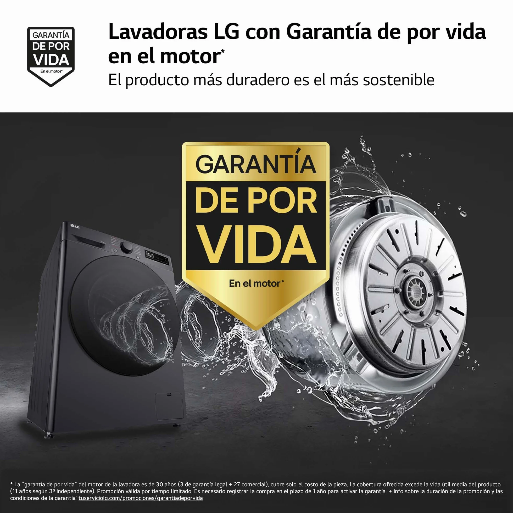 LG F4DR6009AGM Lavadora Secadora Inteligente 9/6kg AI Direct Drive 1400rpm Carga Frontal TurboWash 360º Vapor Steam Serie 600 Inox Grafito