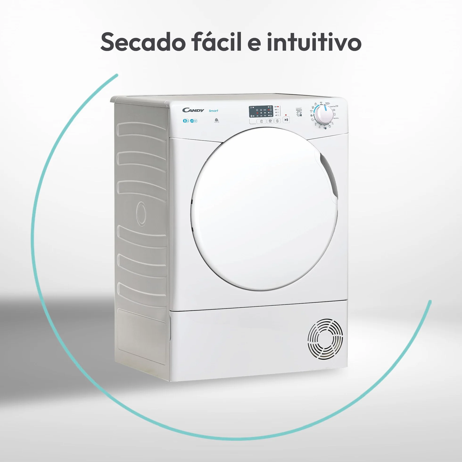 Candy Smart CSE C8LF-S Secadora Condensación 8KG Digital NFC 14 Programas Blanco
