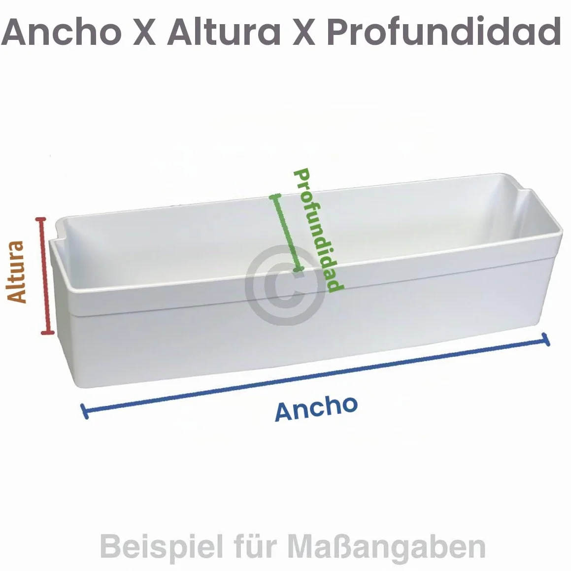 Compartimento compatible con WHIRLPOOL 481010476967 Portabotellas 440x70mm para puerta de frigorífico IKEA