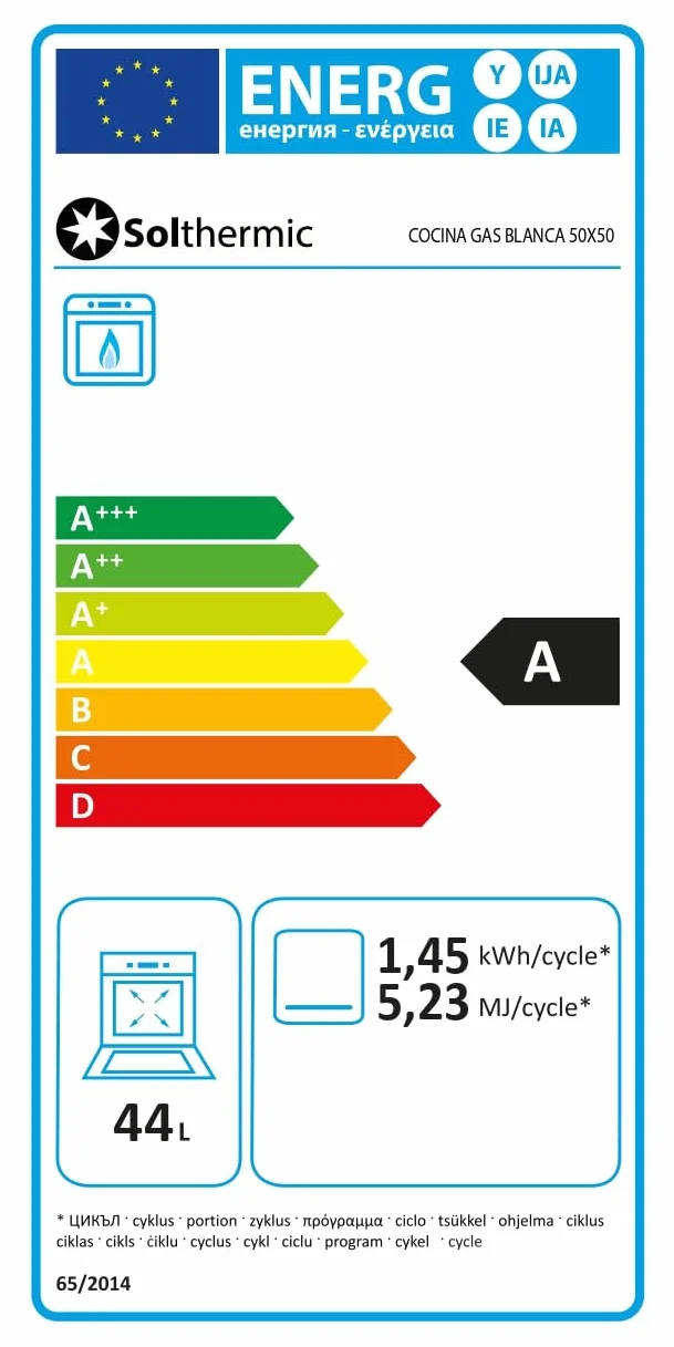 Kuchenka Solthermic GB50X55 Biała 50cm 4 Palniki Gaz Butan