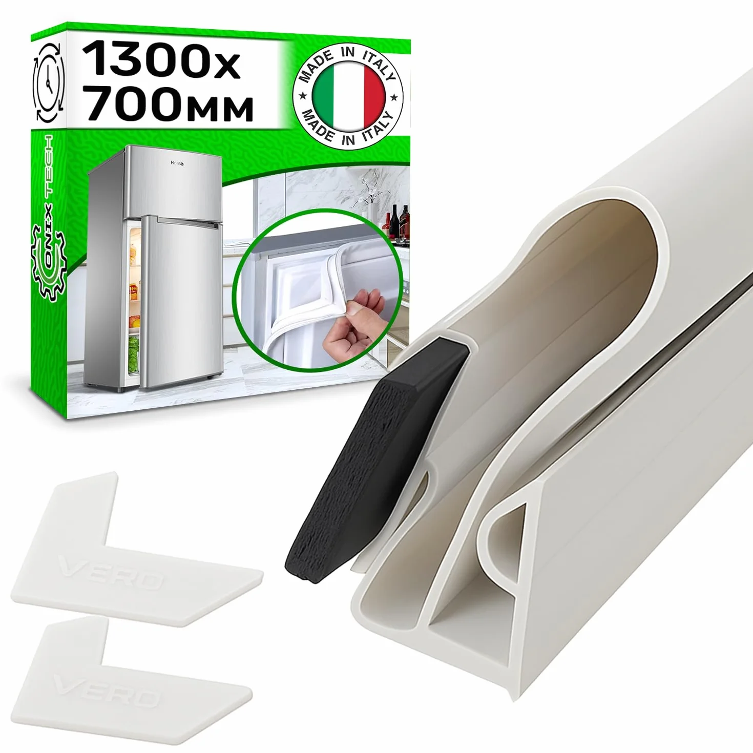 Kit Universal Magnéticas Junta Puerta Frigorifico con Congelador 1300x700 mm - Garantía de 5 Años - MADE IN ITALY - ONIX TECH