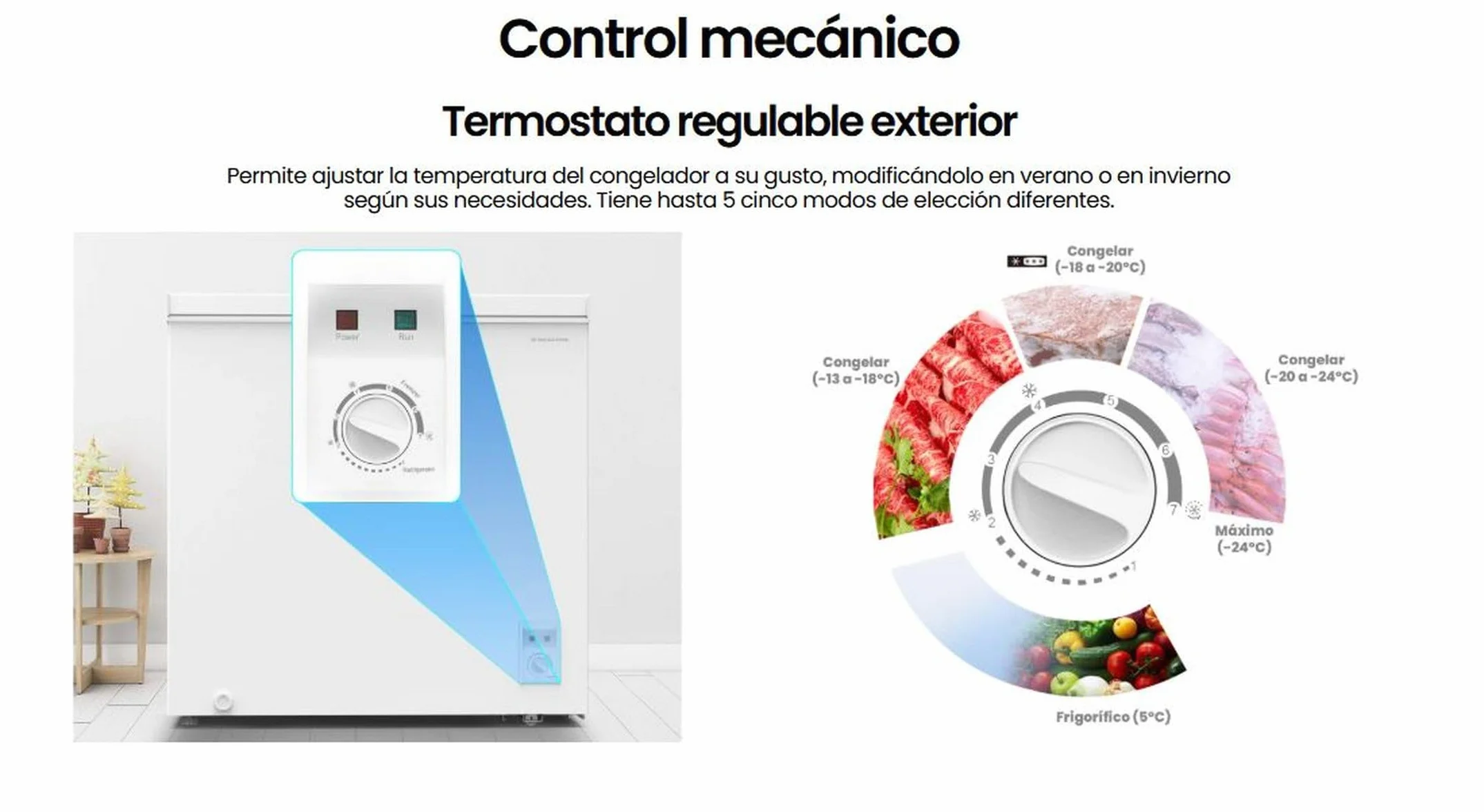 MILECTRIC Congelador Arcon ARC-N01-99 Litros, A+/F, Función FAST FREEZE, Dual System, Control de temperatura