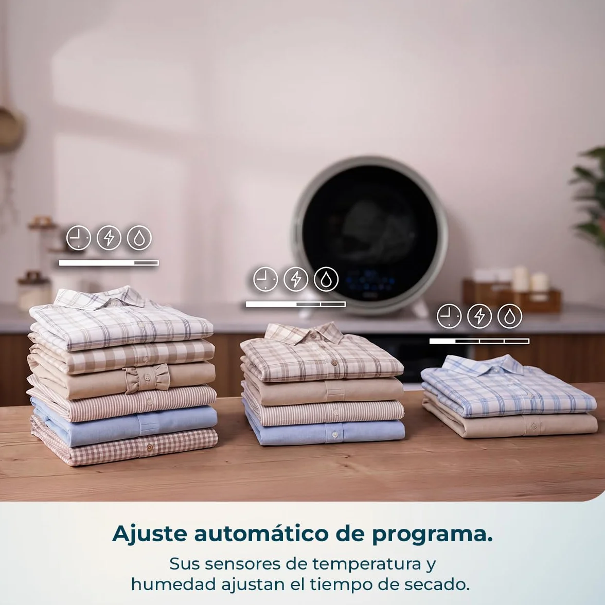 Cecotec Secadora Compacta de Evacuación 3Kg Bolero DressCode Dry 3600V. 12 Programas, Secado Automático Inteligente, Pantalla FullColor, Función UV Care, Dry Shoe Pro, Delay Start, Blanca