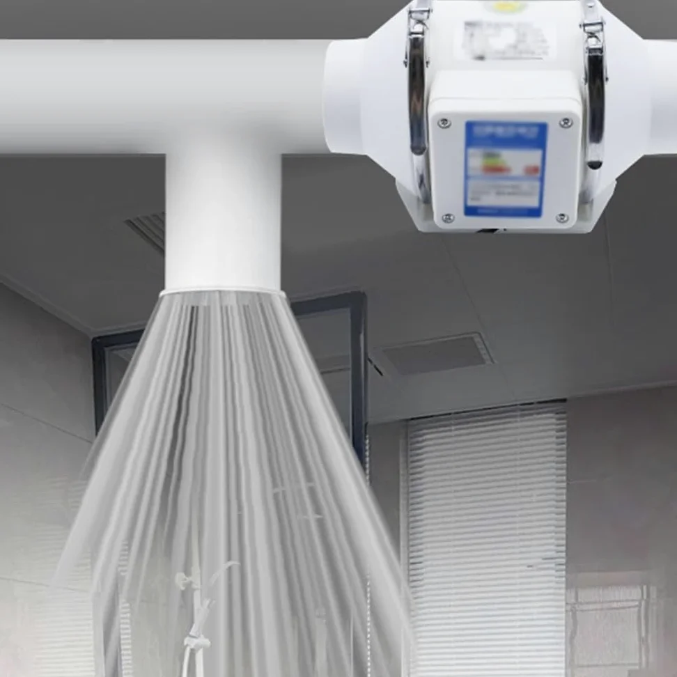 Ventilador de ático Extractor de conducto refuerzo industrial, ventilador extracción silencioso alto volumen aire for uso doméstico y comercial para el cuarto de baño