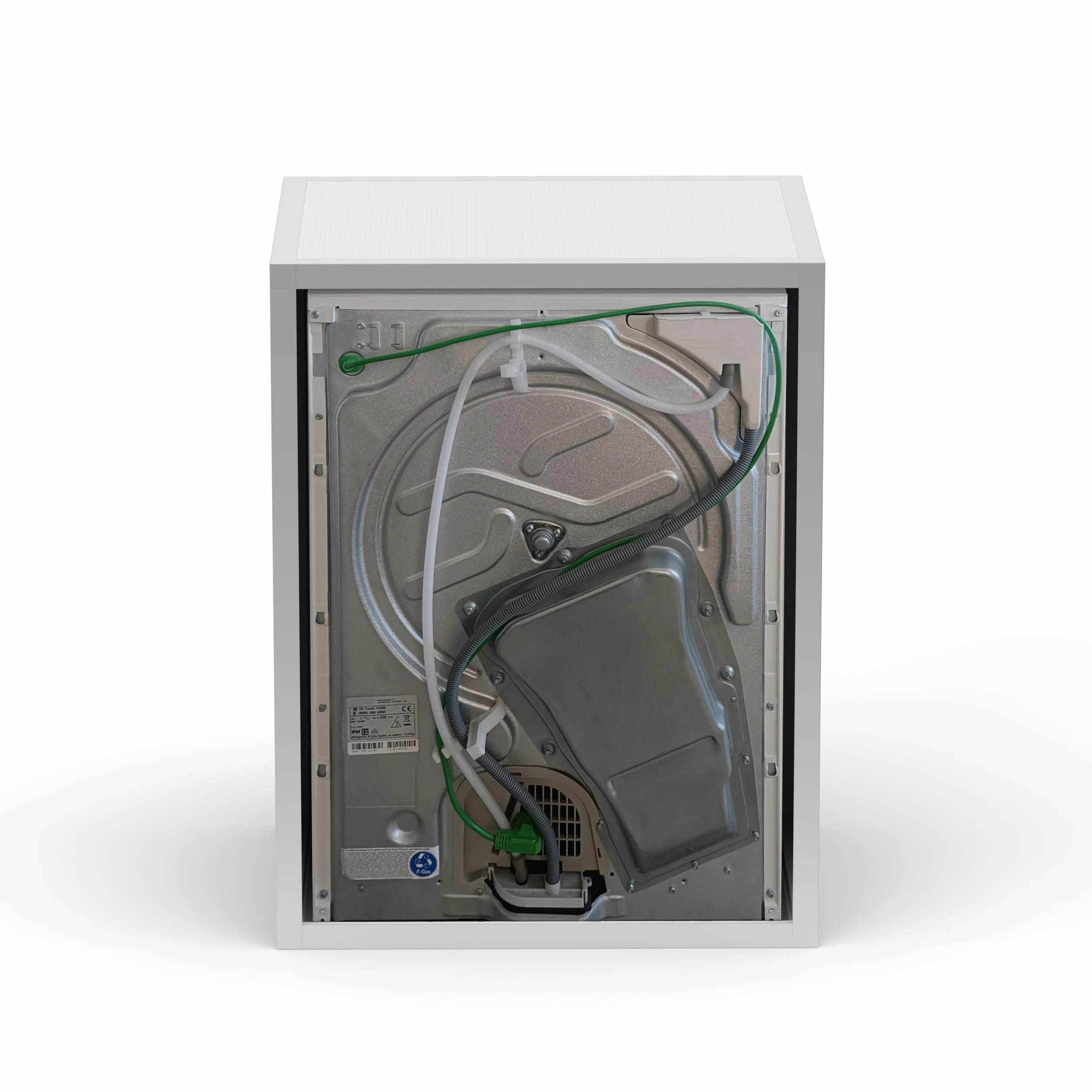 mongardi: Mueble Cubre Lavadora de Resina de PP, PVC y ABS, Universal, fácil de Montar, Resistente a la Humedad, lavadero, Garaje, Exterior, 68,5 x 64,5 x 88 cm, Blanco