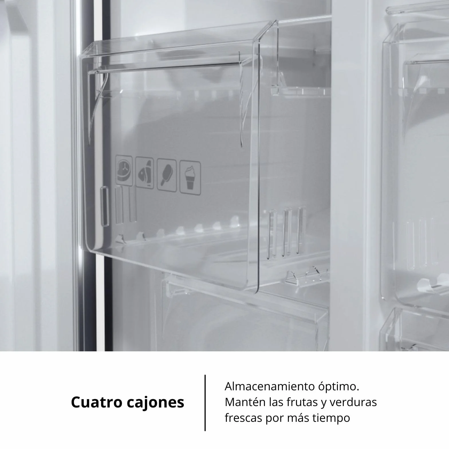 Corberó – Frigorífico Americano | CFSBSM460NFW | 460L | 177.5cm | No Frost | Motor Inverter |41 dB | Display en la puerta | Súper Enfriamiento | Súper Congelación | Blanco