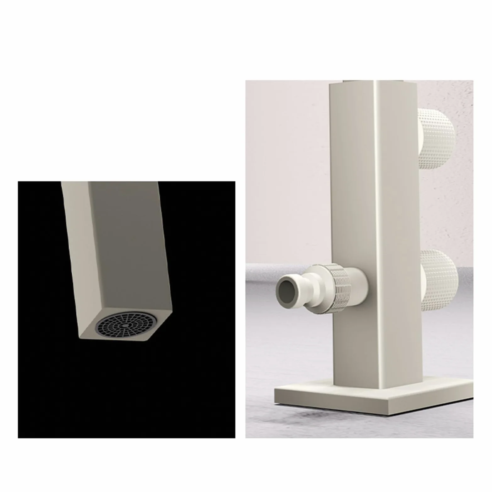 Grifo Fregadero Exterior Solo Agua Fria Alto 37cm Grifo Lavadora Doble Salida 1/2 Grifos De Lavabo Solo Agua Fría,Negro