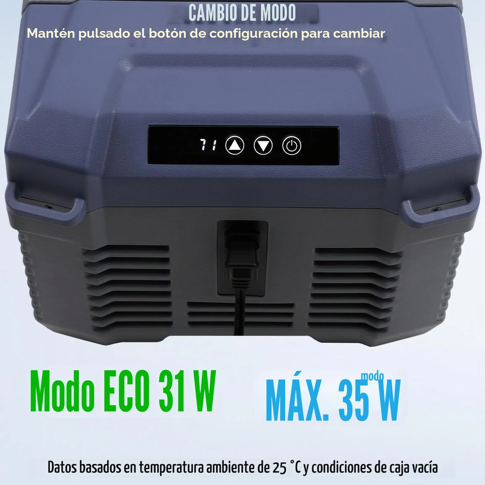 VEVOR Nevera de Compresión Portátil 9 L Mini Nevera para Coche 12/24V DC y 100-240V AC Caja Enfriadora de Zona Única Temperatura Ajustable de -20°C a 20°C para Camión Barco Casa Camping