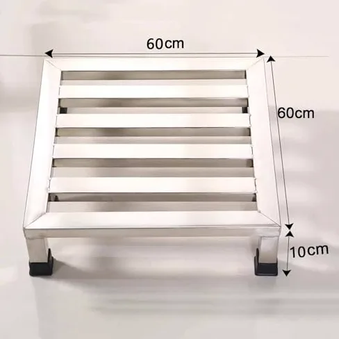 Soporte Elevador para electrodomésticos de Alta Resistencia, Estante Rectangular de Acero Inoxidable para Suelo, Base para Muebles y electrodomésticos, Estante Dividido para paletas de Suelo