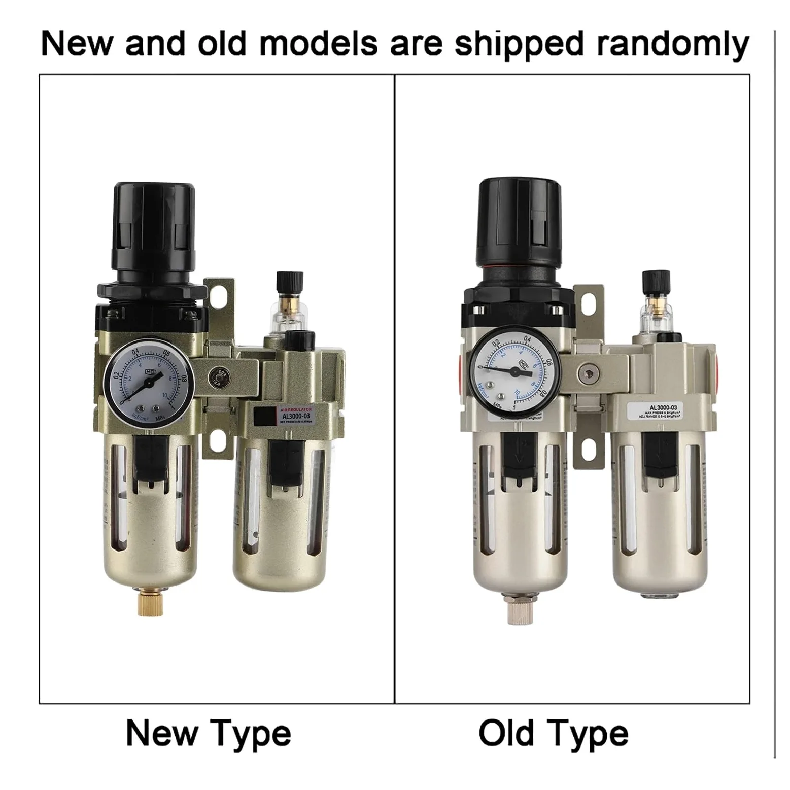 1 unidad AC3010-03 regulador de presión de aire comprimido de aleación de aluminio trampa de humedad filtro de agua 3/8 "con manómetro