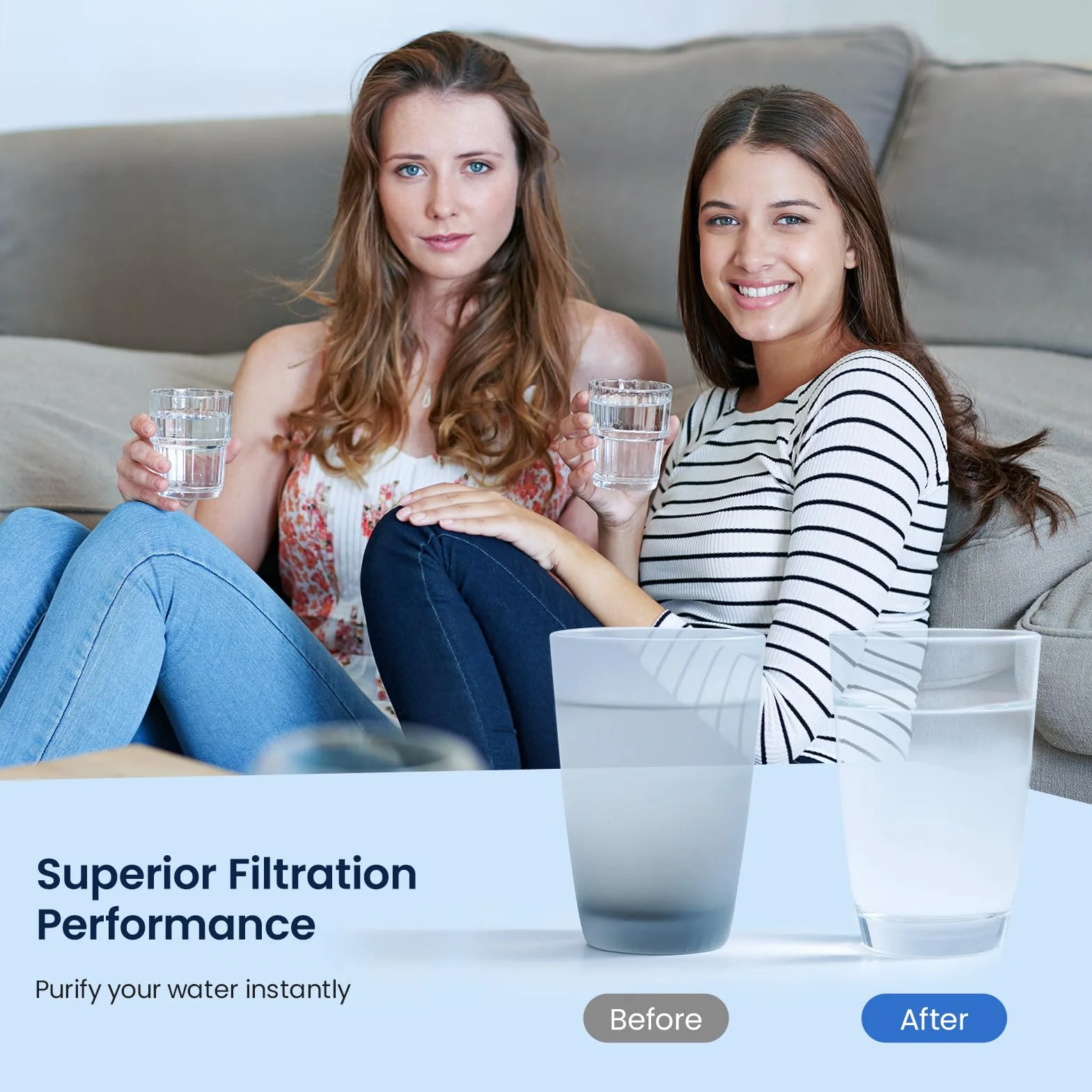 GLACIER FRESH DA97-17376B HAF-Qin Filtro de agua de repuesto para HAF-Qin, DA97-08006C, RF23M8070SG, RF23M8070SR, RF23M8090SG, RF23M8090SR, RF23M8570SR y RF23M8590SG (2)