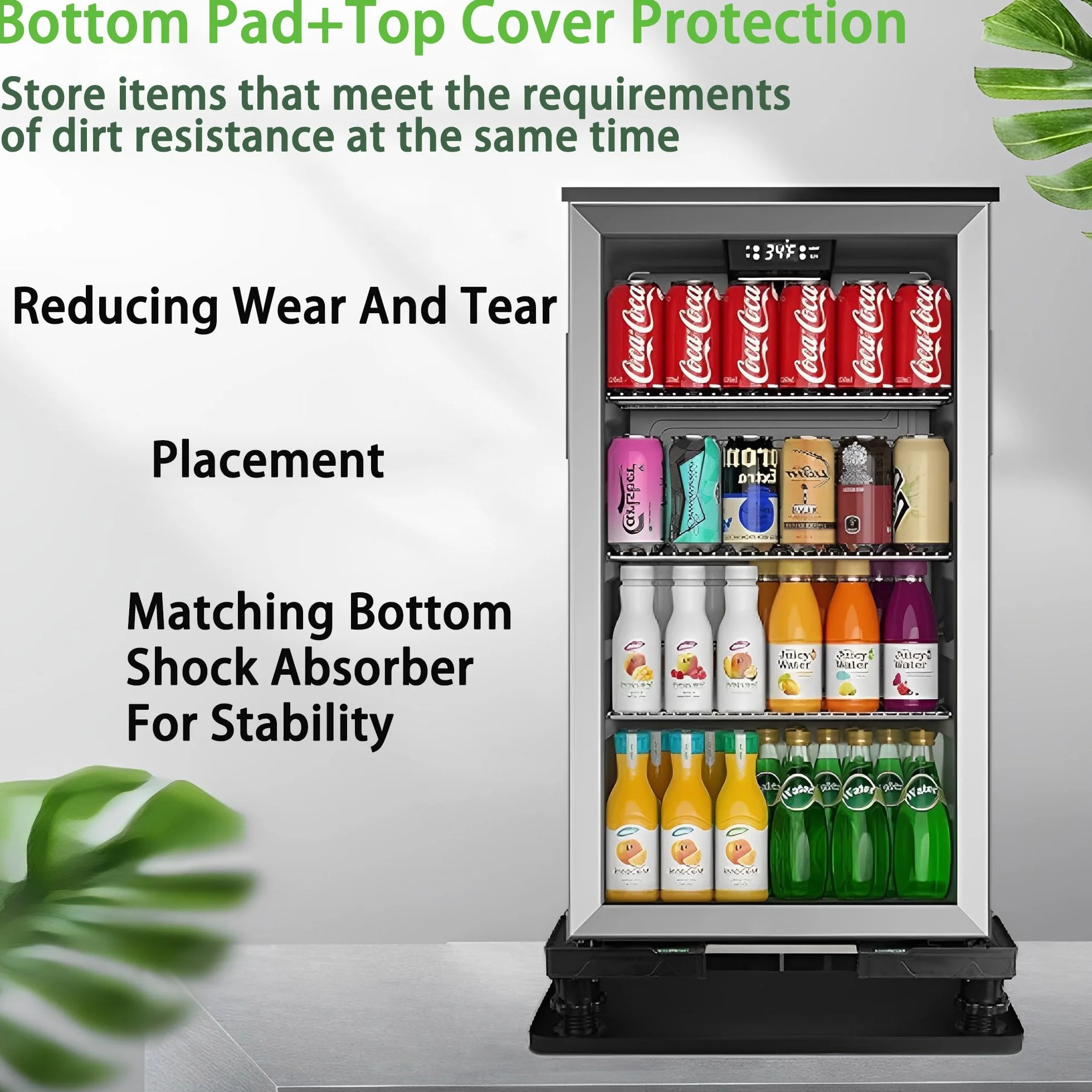 Alfombrilla Para Refrigerador, Tapete De Silicona Multifunción, Mini Nevera, Mini Refrigerador, Protector Suelo Cafetera Pequeña, Protector De Suelo Suave Para Debajo Del Refrigerador