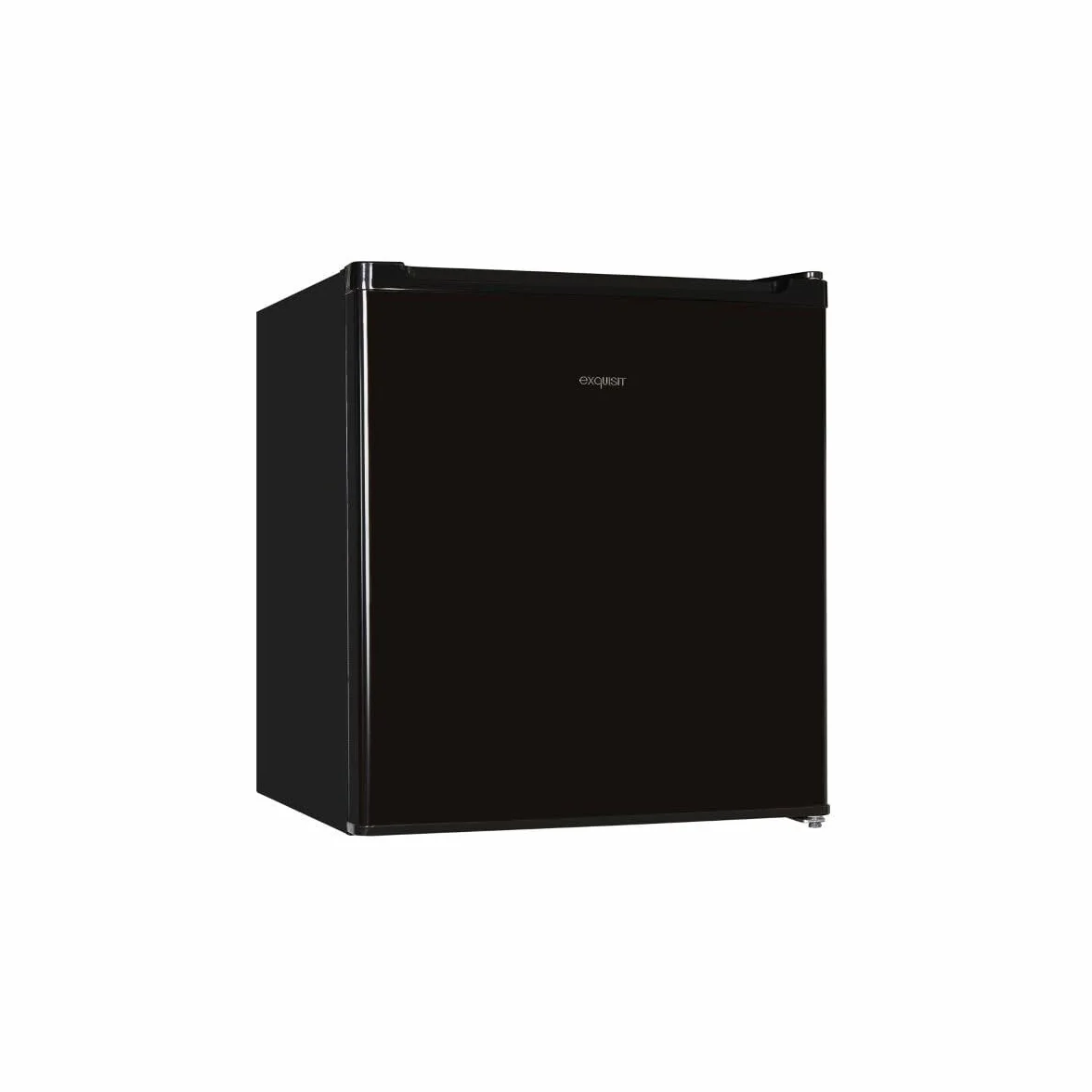 Exquisit® Frigorífico Mini 40L, Color Negro, Clase E, Puerta Reversible, Estante de Rejilla Ajustable, 2 Balcones en Puerta, Control de Temperatura, Muy Silencioso, Medidas (51,0 x 44,0 x 47,0 cm)