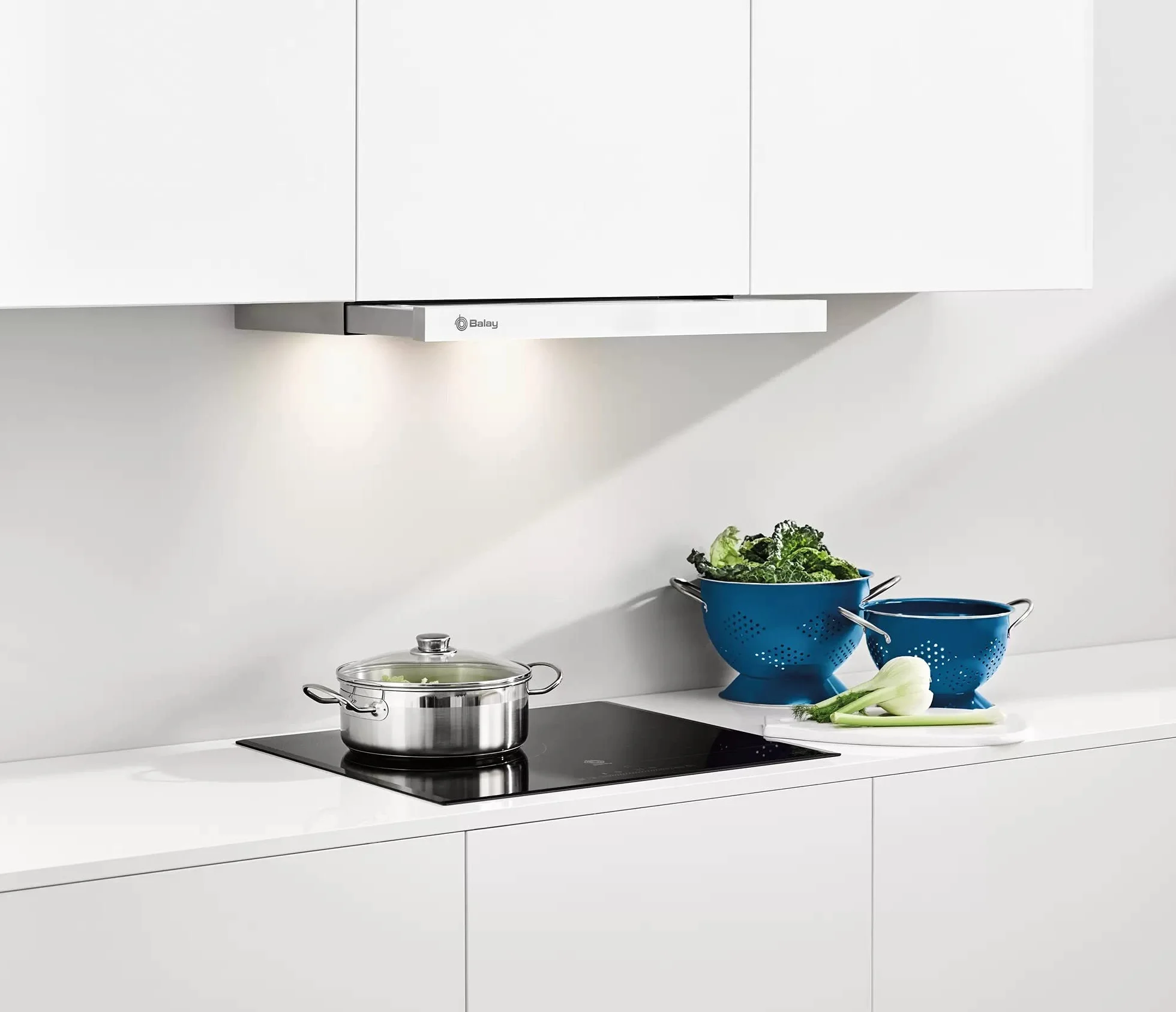 Balay Campana Telescópica 60 cm 3 Potencias Acero Inoxidable Blanco 3BT262MB