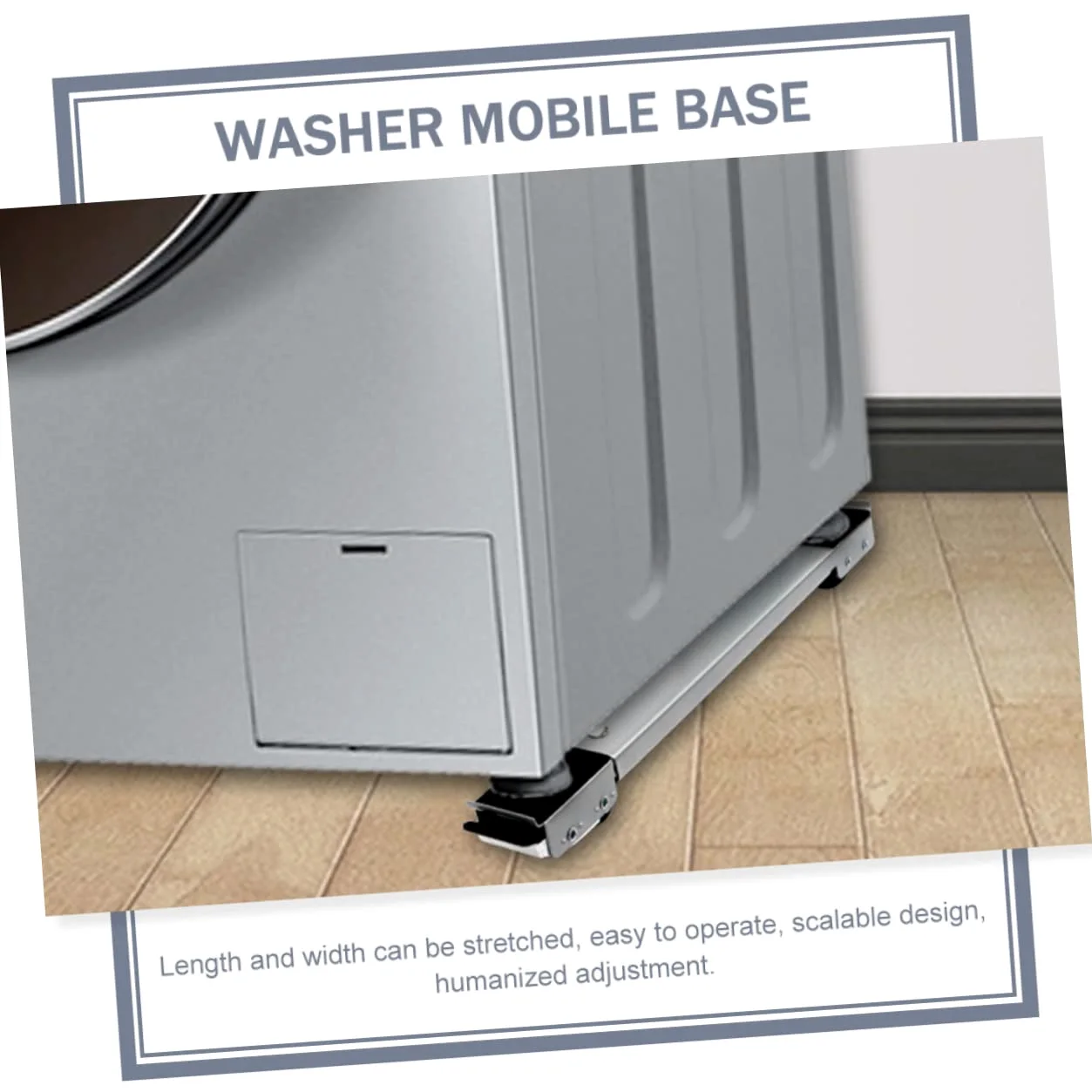 1par Soporte Móvil Para Electrodomésticos Base Deslizante Para Lavadoras y Refrigeradores Patas Antivibración Ruedas Diseño Escalable y Resistente Al Agua