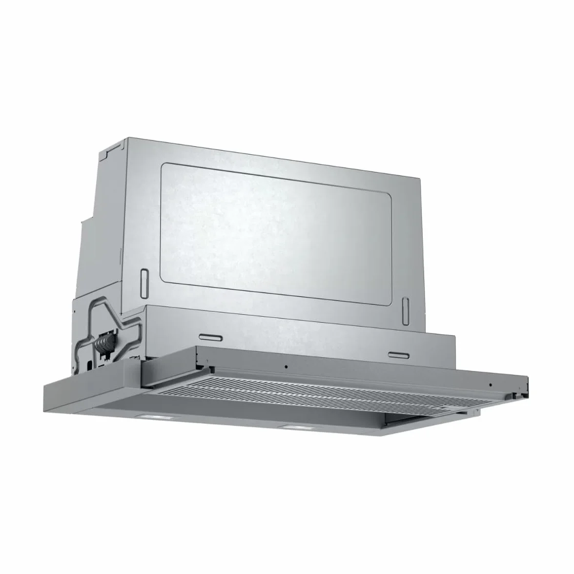 Bosch DFR067A52 Serie 4 - Campana de pantalla plana, 60 cm de ancho, circulación y salida de aire, fabricado en Alemania, motor EcoSilence Drive silencioso y eficiente, iluminación LED uniforme,
