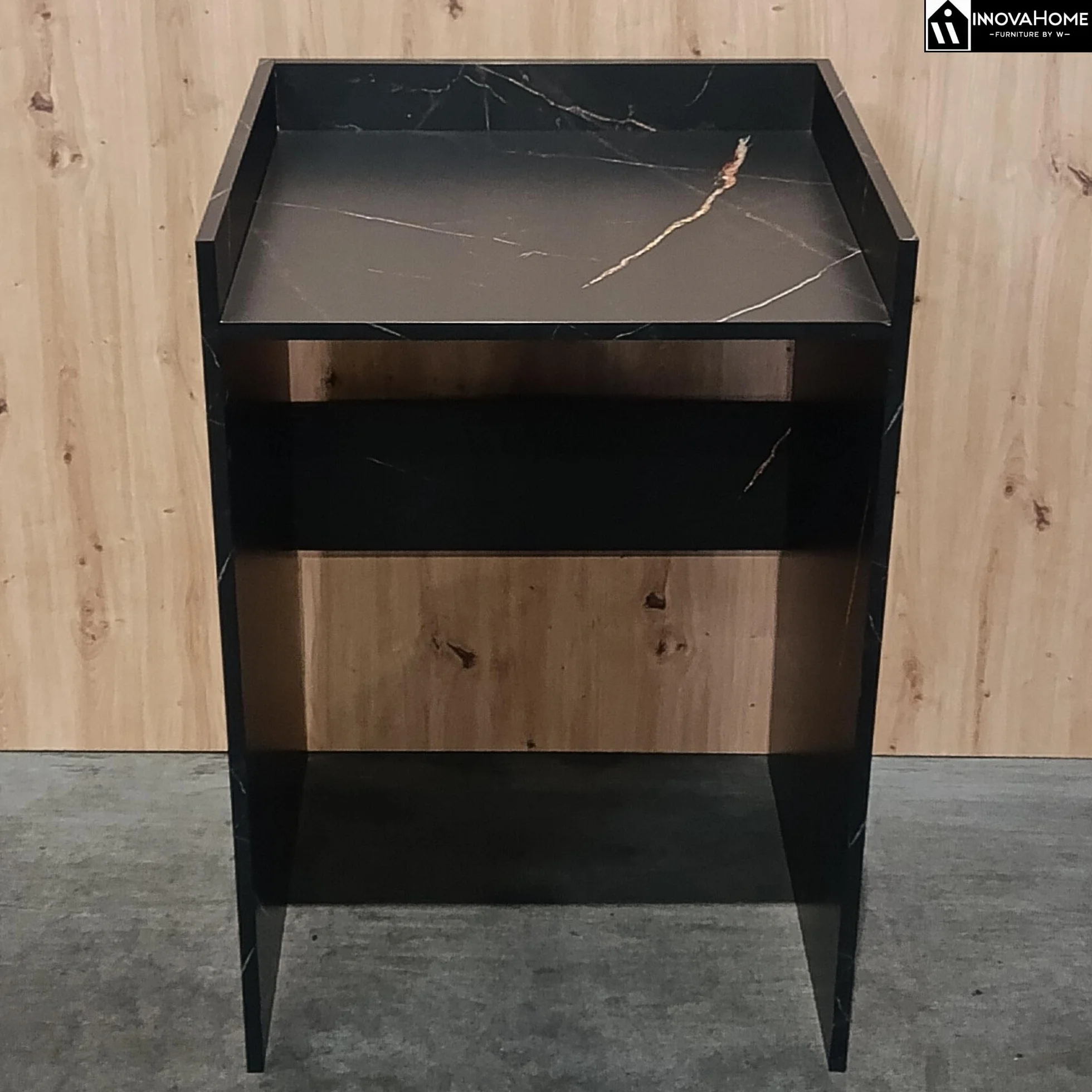 INNOVAHOME Armario para Lavadora Robusto 18mm - Mueble con Protección Antivibración, Borde Alto y Solución de Almacenaje para Lavadero, 66x97x62cm, San Sebastián