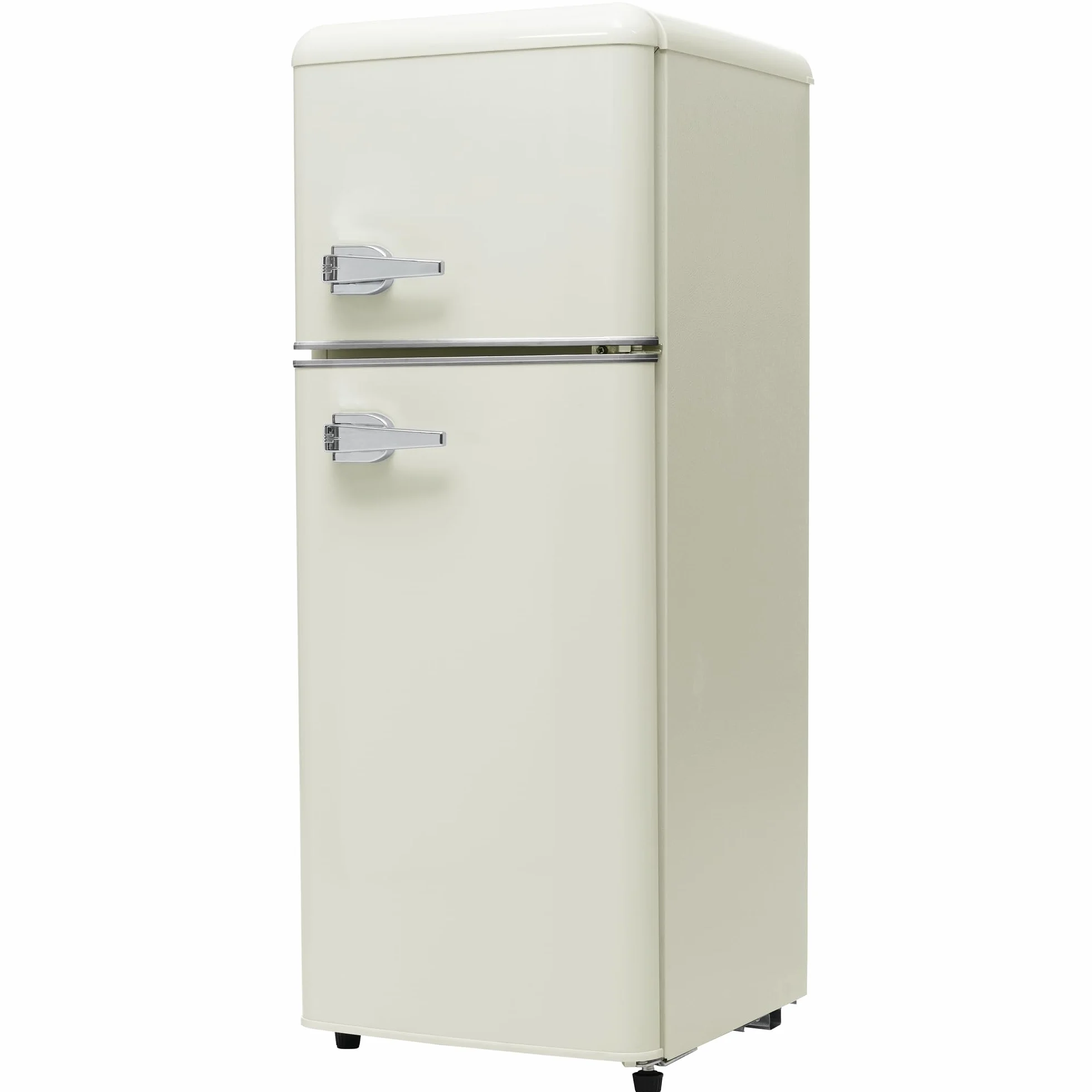 Merax Frigorífico de 2 puertas, 92 litros, congelador 28 l, 105,5 cm de altura, LED, estantes de vidrio ajustables, 116 kWh/año, silencioso 45 dB, compacto y energéticamente eficiente, para cocina