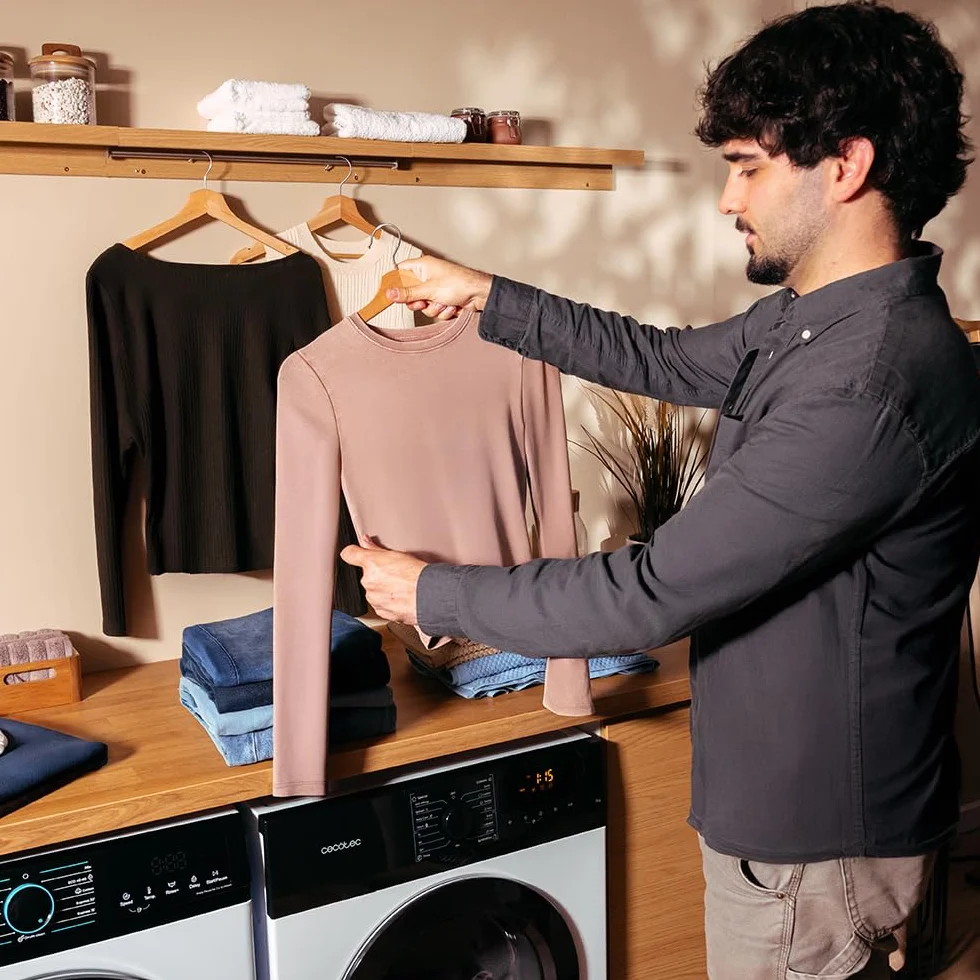 Cecotec Secadora de Ropa Evacuación 7Kg Bolero DressCode Dry 7200V Max. 600W, Bajo Consumo, 15 Programas, Secado Automático, Planchado Fácil, Stop&Go, KidLock, Luz Interior, Tambor Inox