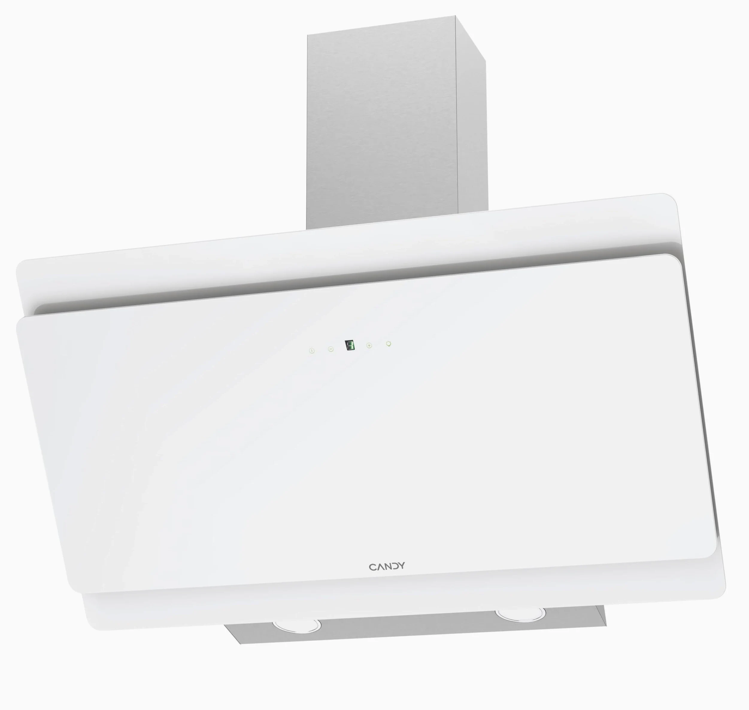 Candy CVMA 90W Campana Extractora 90 cm, 4 Niveles, 213W, 620M3/H, Temporizador, Filtros Carbón, Panel Antigrasa Aluminio, LED, 60 dB, Clase B, Cristal Blanco