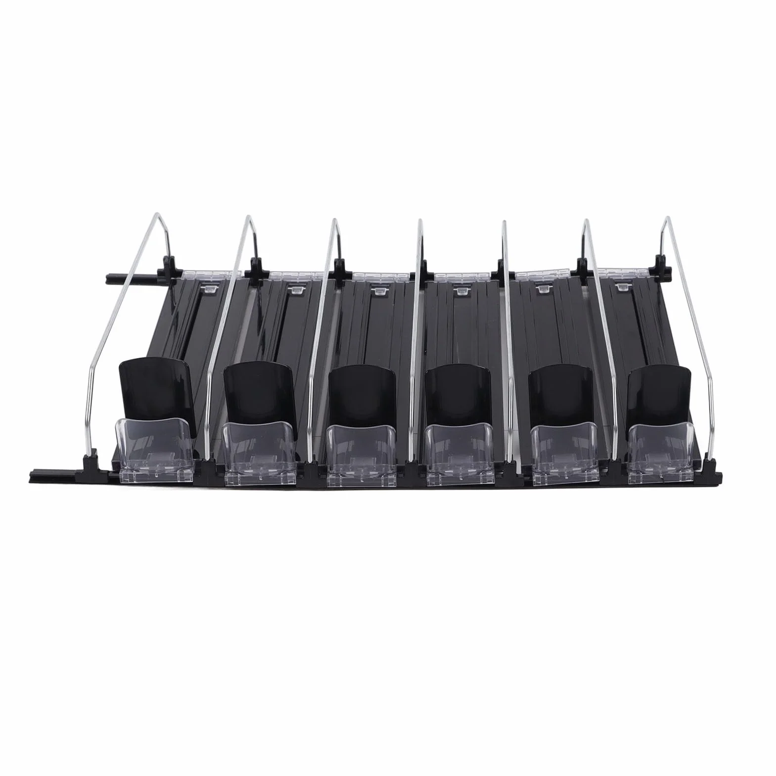 Fockety Organizador de Bebidas para frigorífico, Organizador de latas de refresco con Gran Capacidad de Carga y Anchura Ajustable, se Empuja Solo y es fácil de Usar (38cm)