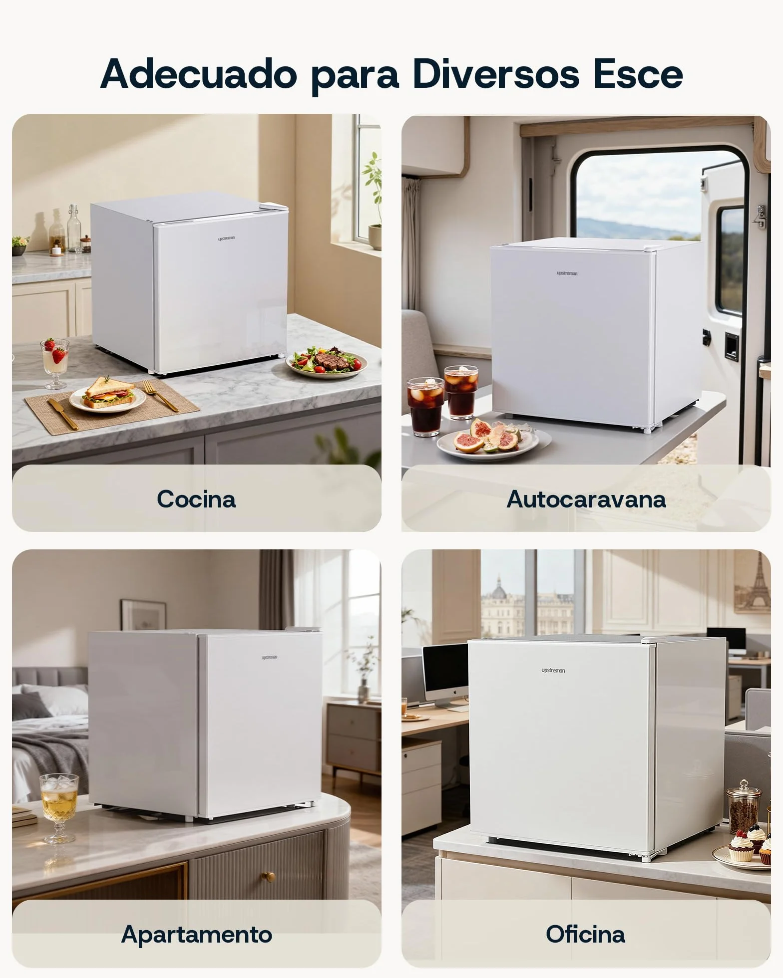 Upstreman Congelador Vertical 35L 4 Estrellas -24℃ UF35 Blanco