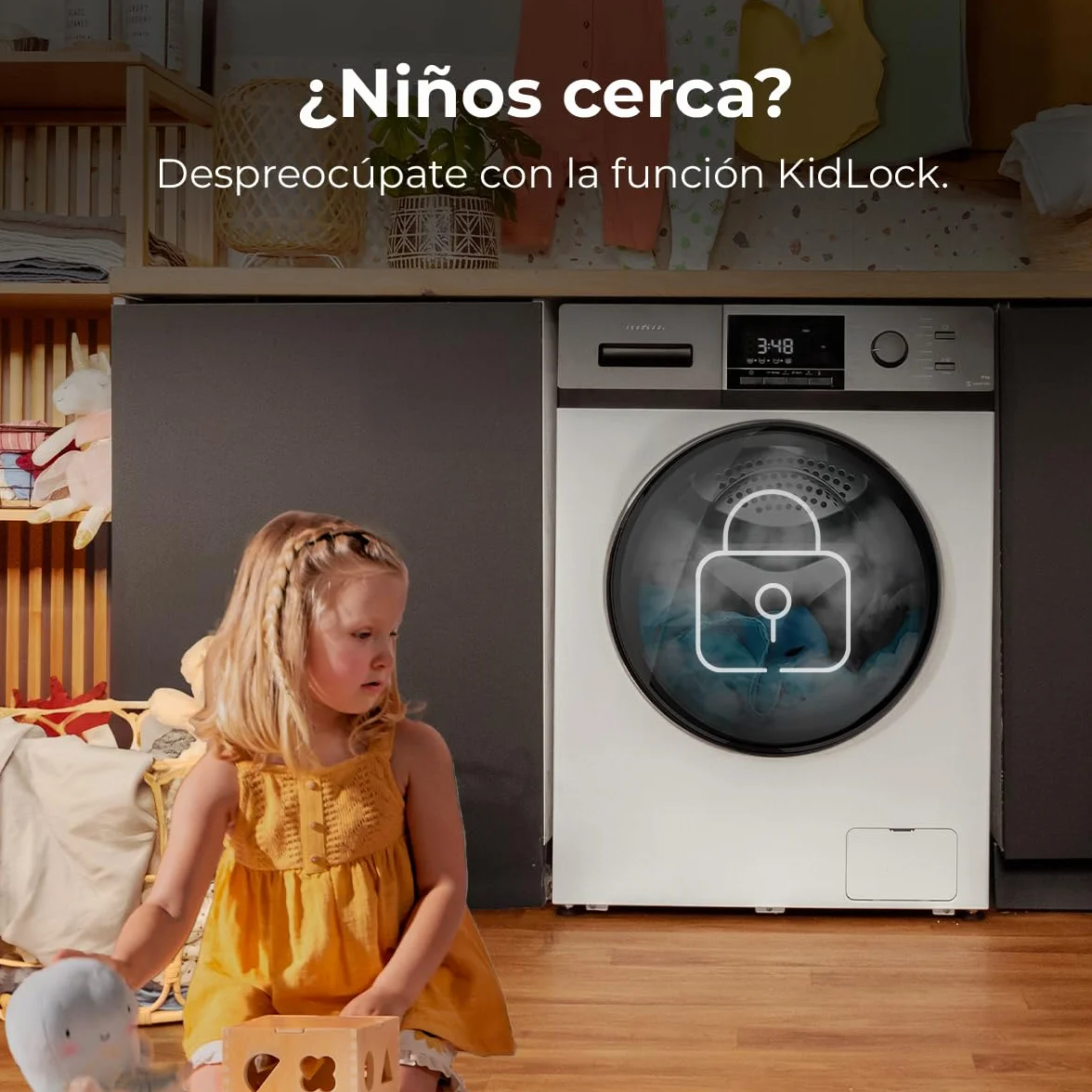 Cecotec Lavadora 7Kg Carga Frontal Bolero Dresscode 7410 Inverter 1850W 1200 rpm 16 Programas
