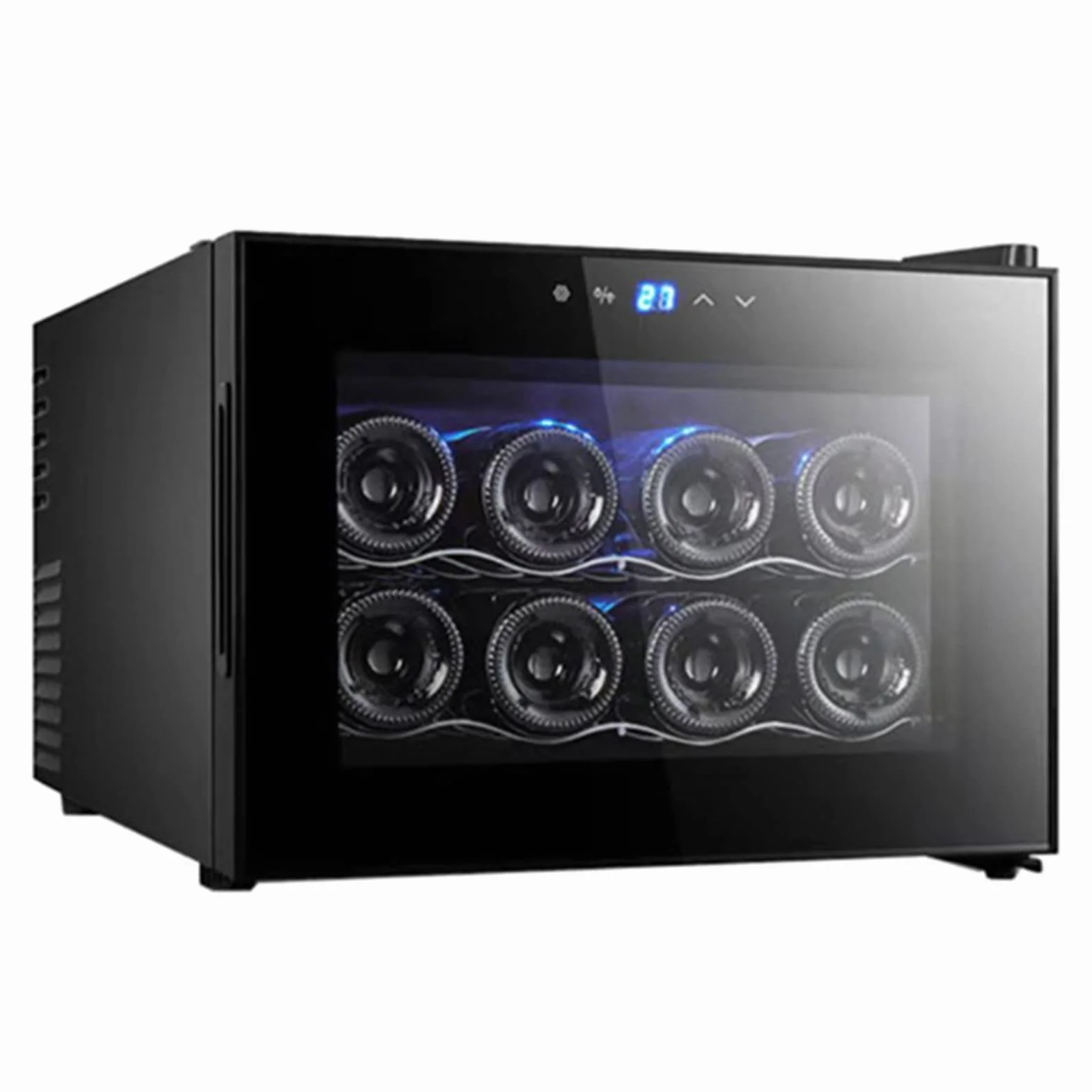 Compresor de botella de 8 botellas Refrigerador de vino tinto y blanco Encimera Mini refrigerador independiente