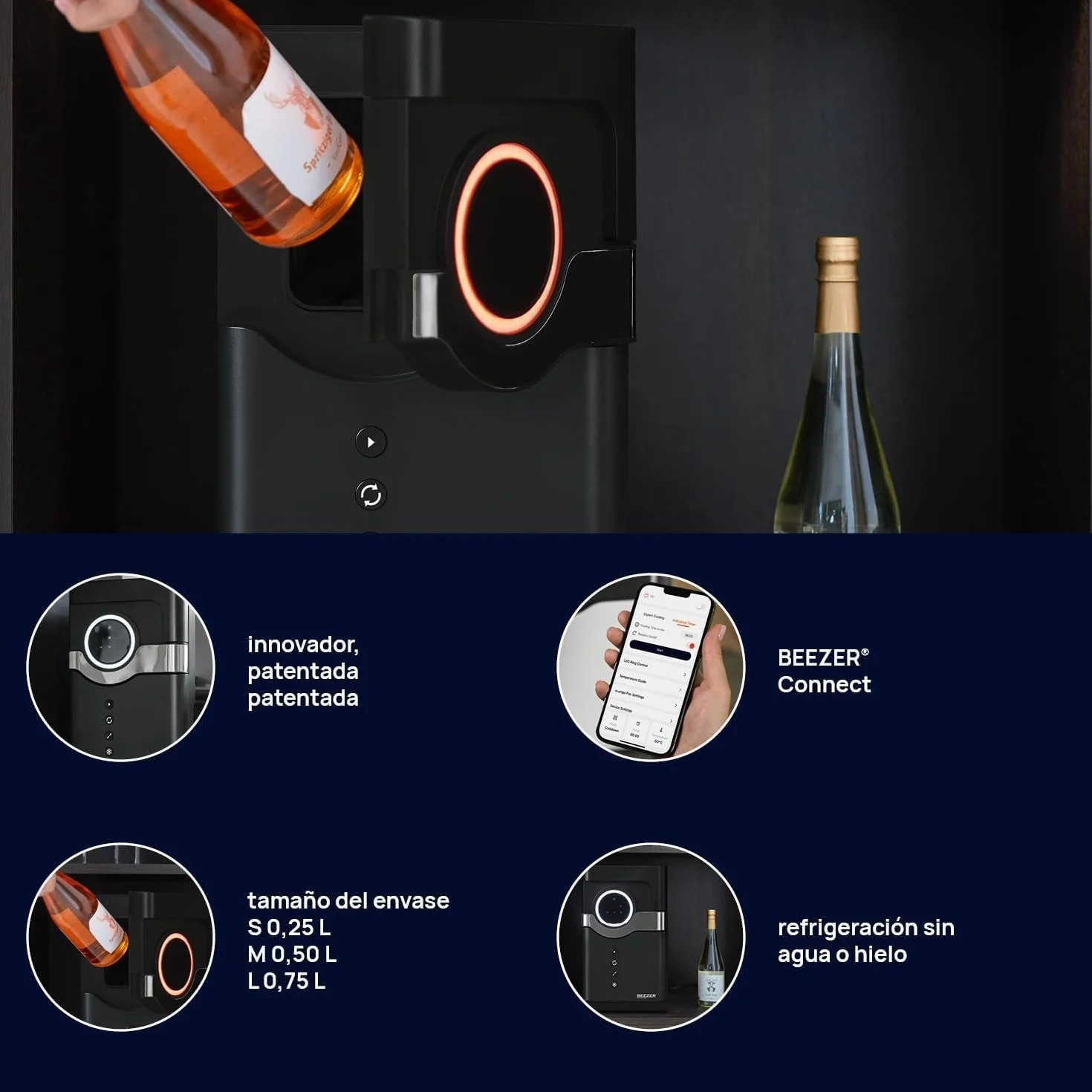 BEEZER® - probablemente el enfriador de bebidas por aire más rápido del mundo, diseñado en Alemania