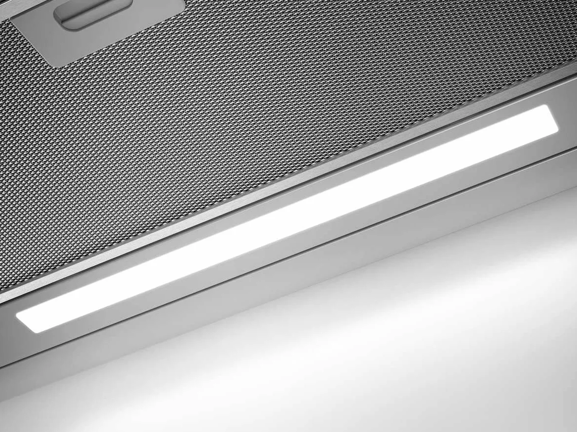 AEG DPE5660M Campana extractora extraíble, 60 cm, 3 velocidades + intensivo, Potencia hasta de 660 m3/h, Nivel de ruido de 60 dB(A), Panel incluido, Luces LED, Inox, Clase A