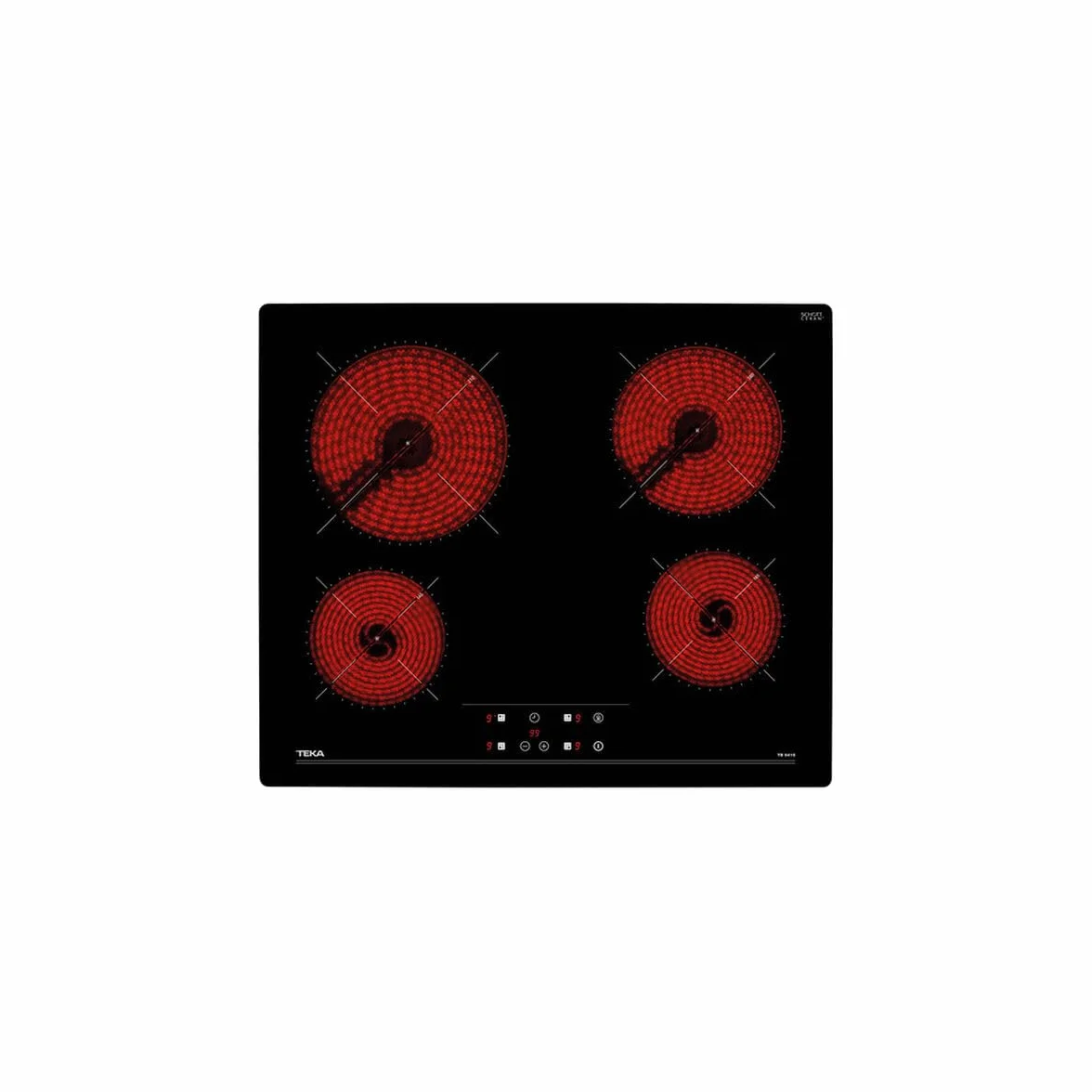 TEKA Placa Vitrocerámica 60 cm, 4 Fuegos, Touch Control Multislider, Indicador de Calor Residual, Función Stop & Go, Modelo TB 6415